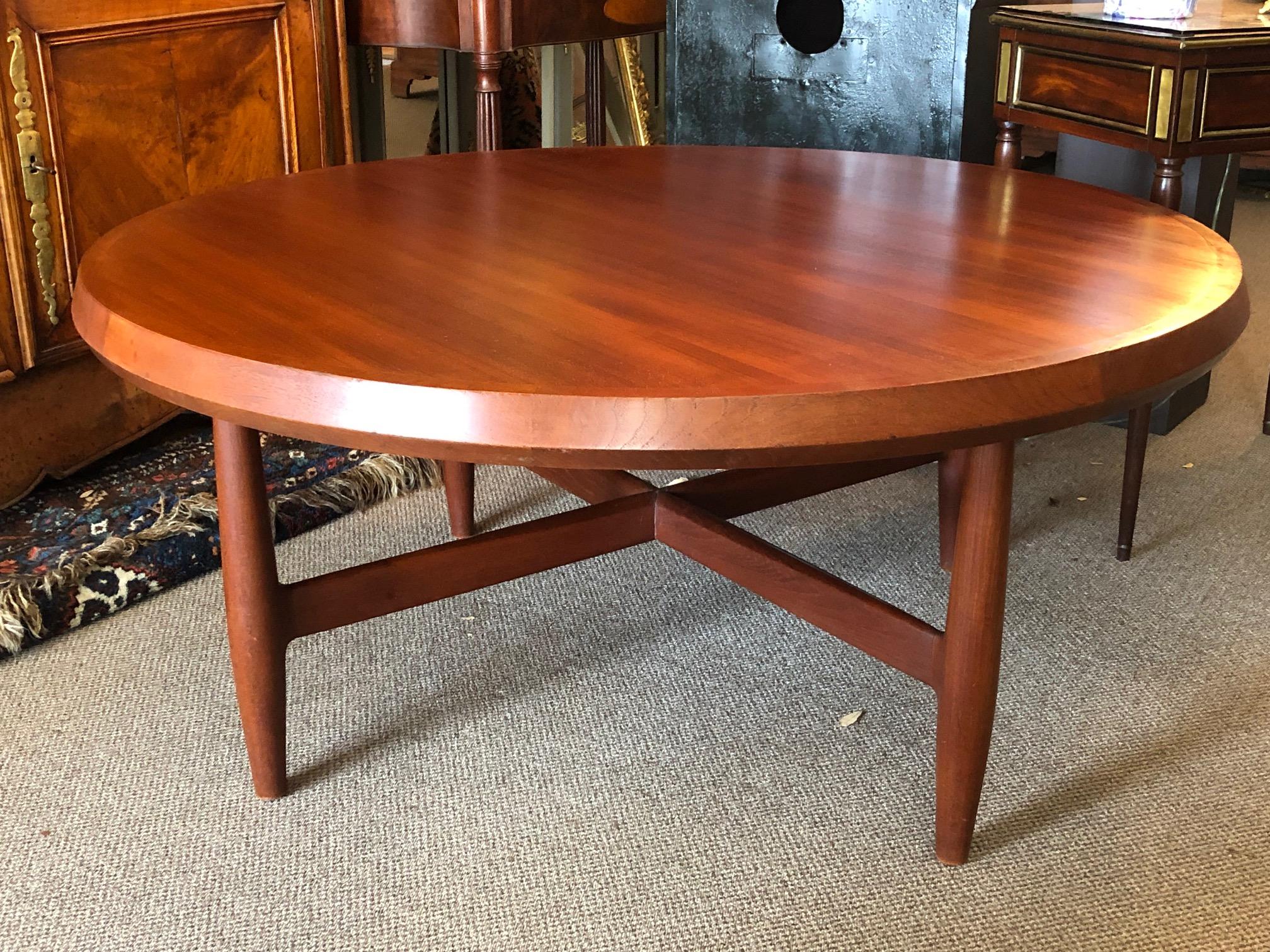 An unusual Danish teak coffee table or game table (approx 21