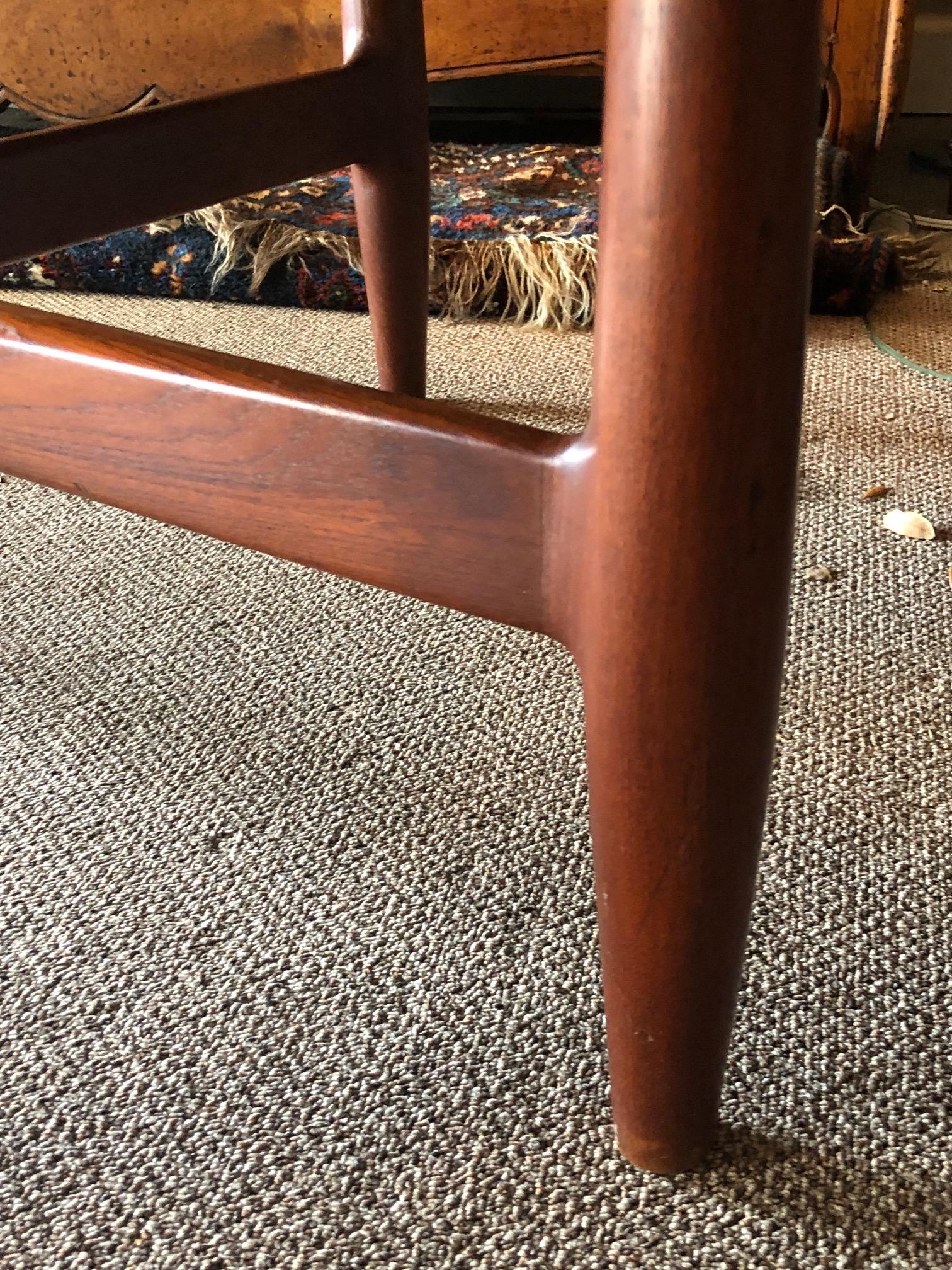 Mid-Century Modern Danish Coffee Table or Low Game by with Sculptural X Base