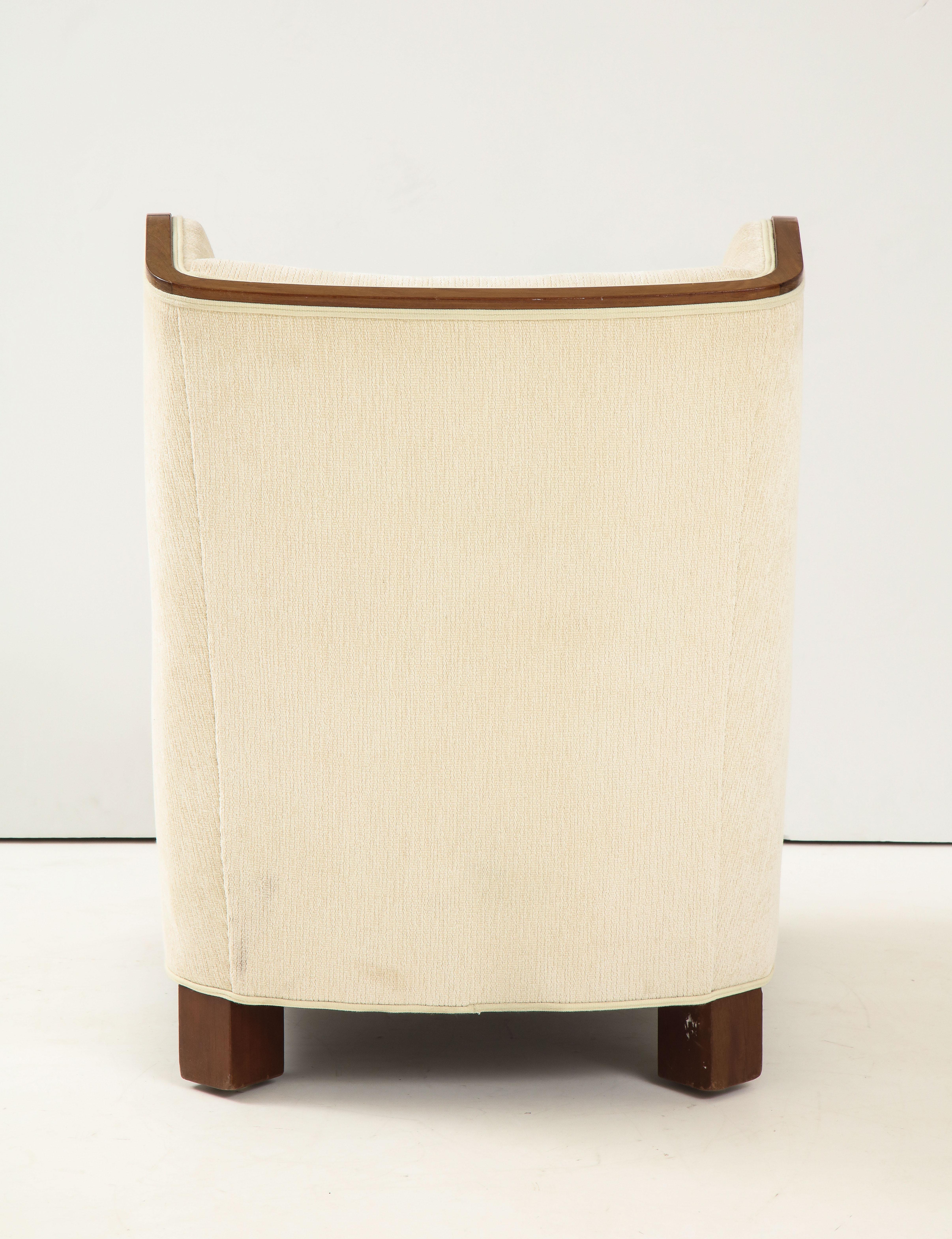 Danish Design Mahogany Wing Chair, circa 1930s 1