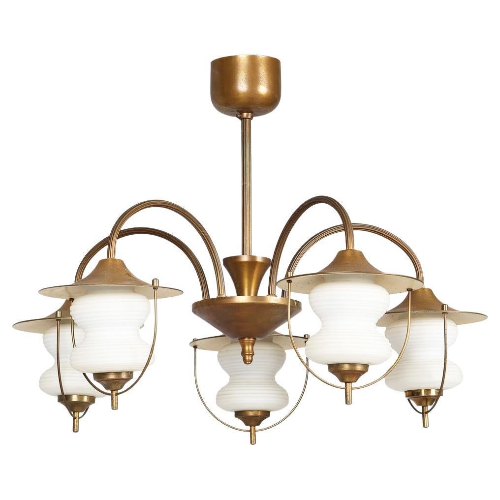 A Danish Five-Light Chandelier