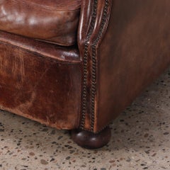 A Danish Leather Wing Chair, C. 1950.