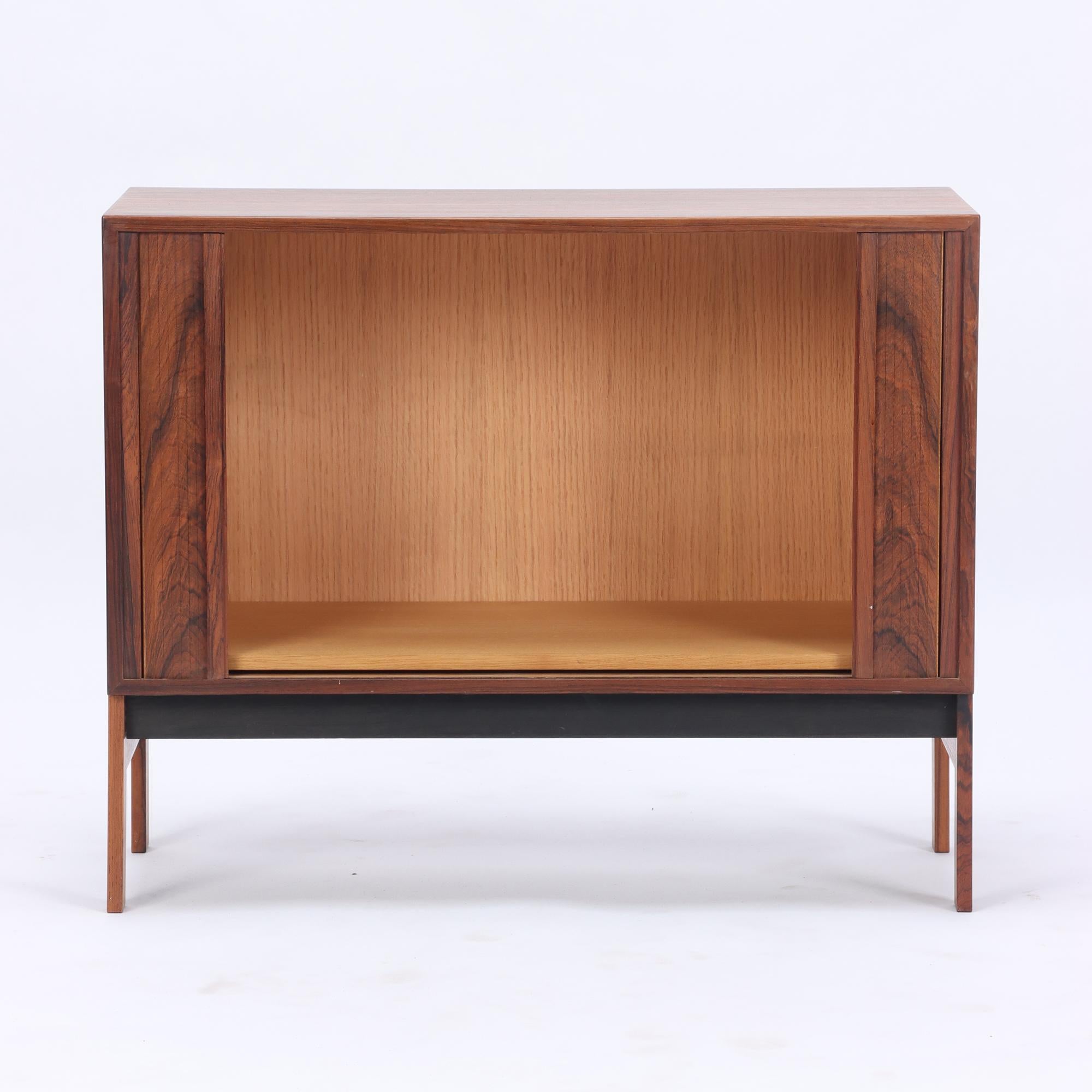 Danish Mid-Century Modern Rosewood Media Cabinet or Small Credenza, Circa 1960 1