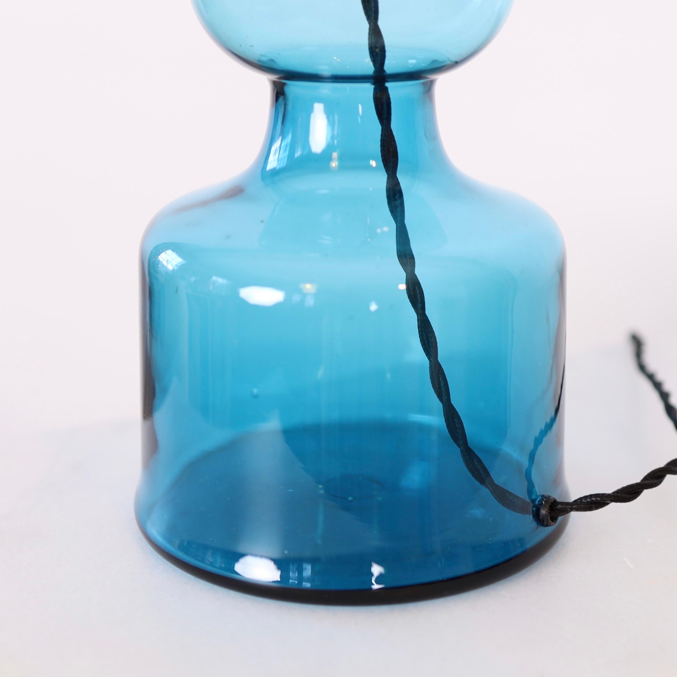 A Danish Modern glass desk Lamp by Lisbeth Brams for Fog & Morup, 1960s, Denmark For Sale 5
