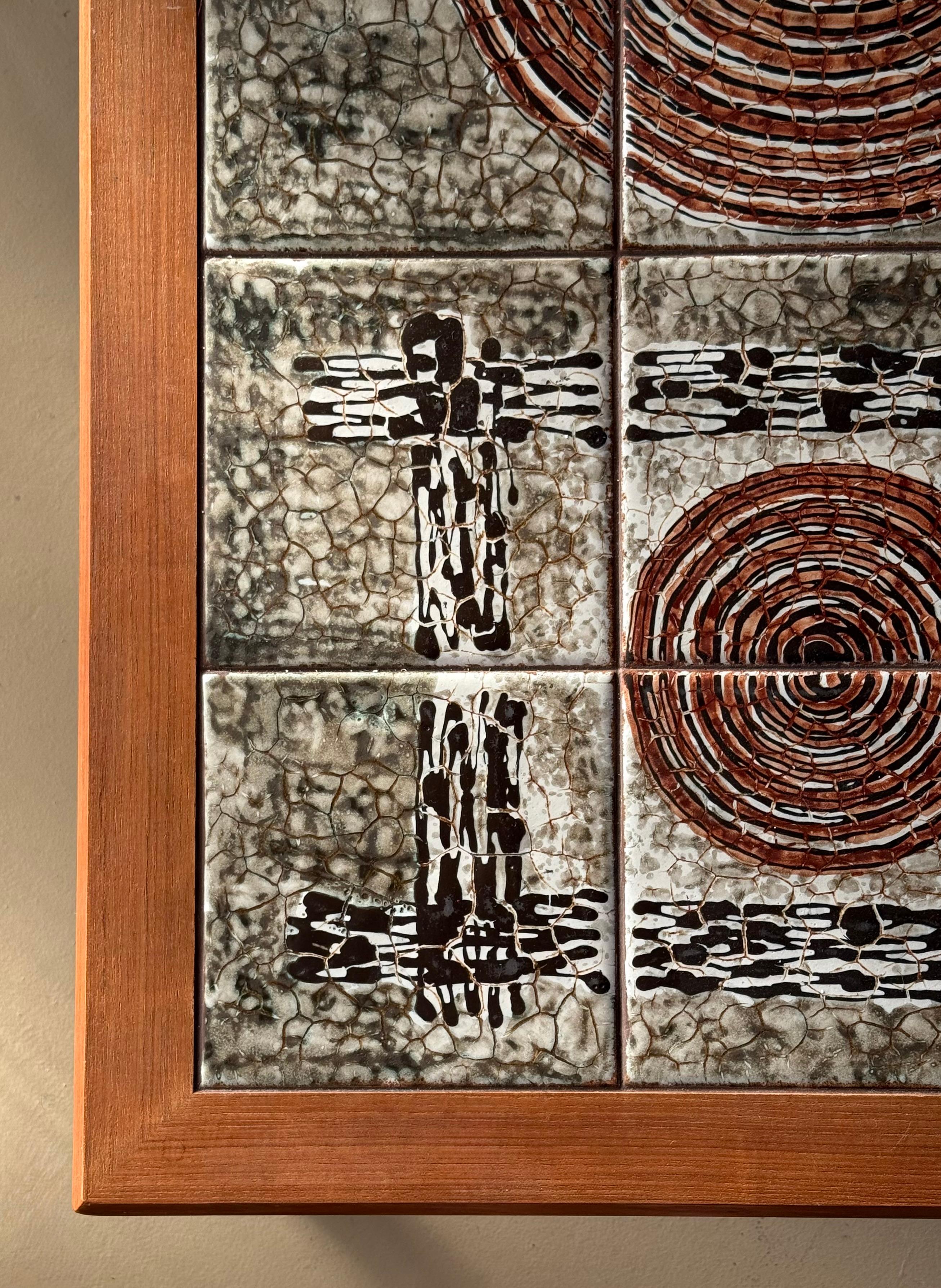A Danish Modern tile top coffee table by Møbelfabrikken Toften, c. 1965 For Sale 3