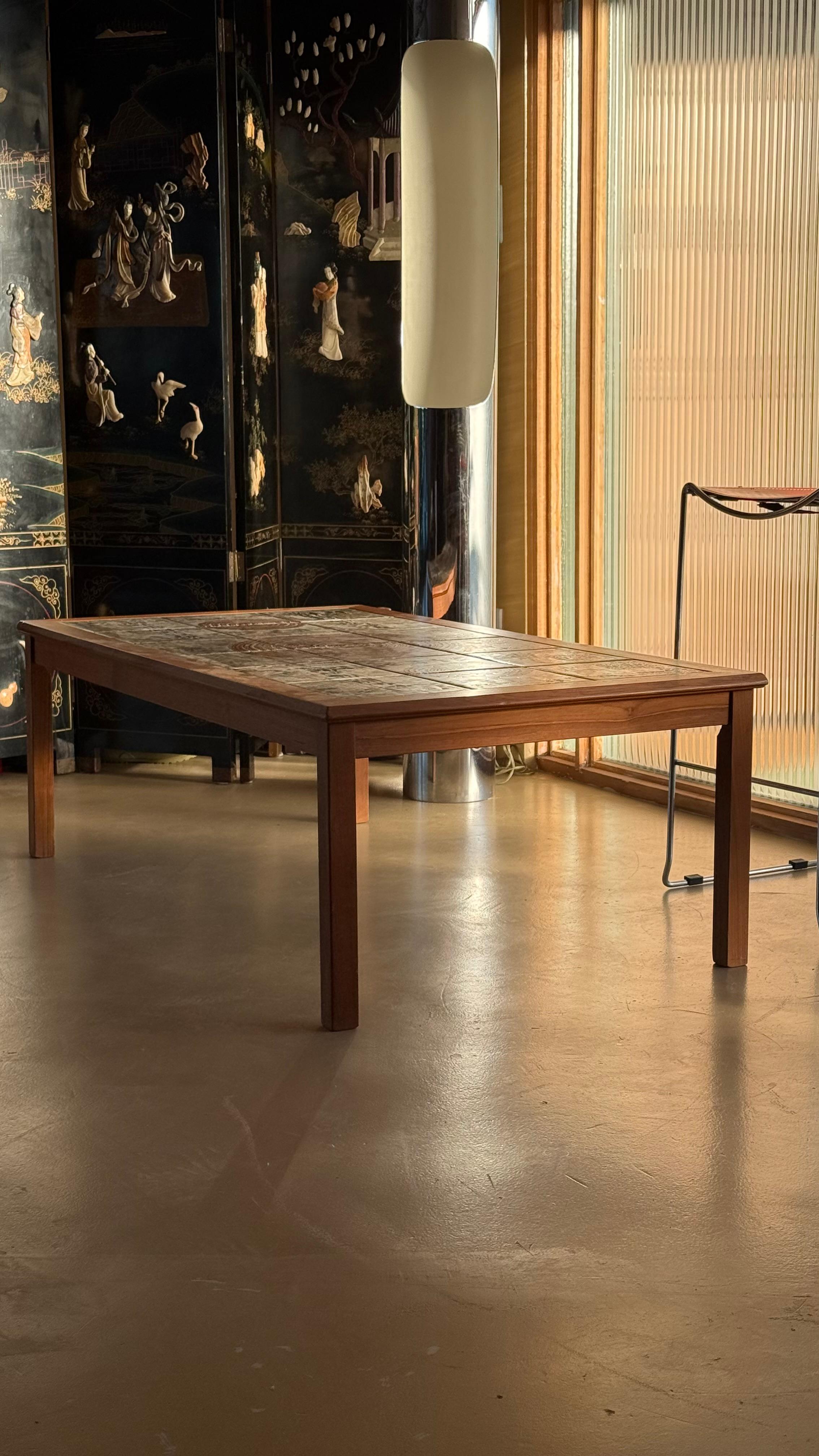 A Danish Modern tile top coffee table by Møbelfabrikken Toften, c. 1965 For Sale 11