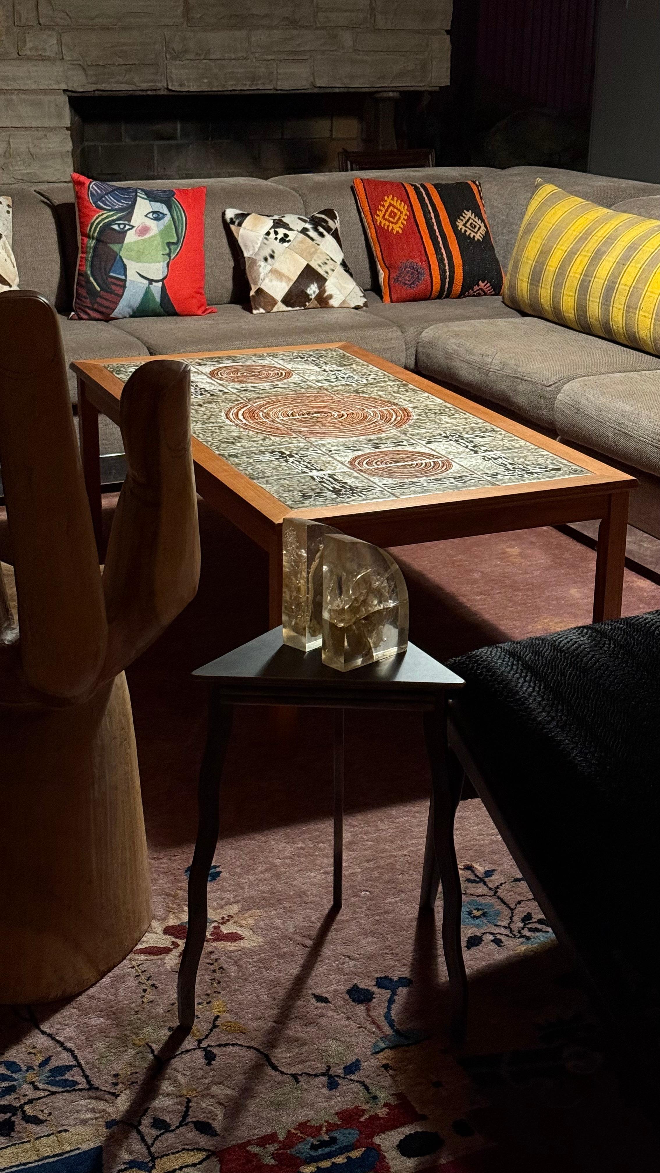A Danish Modern tile top coffee table by Møbelfabrikken Toften, c. 1965 For Sale 12