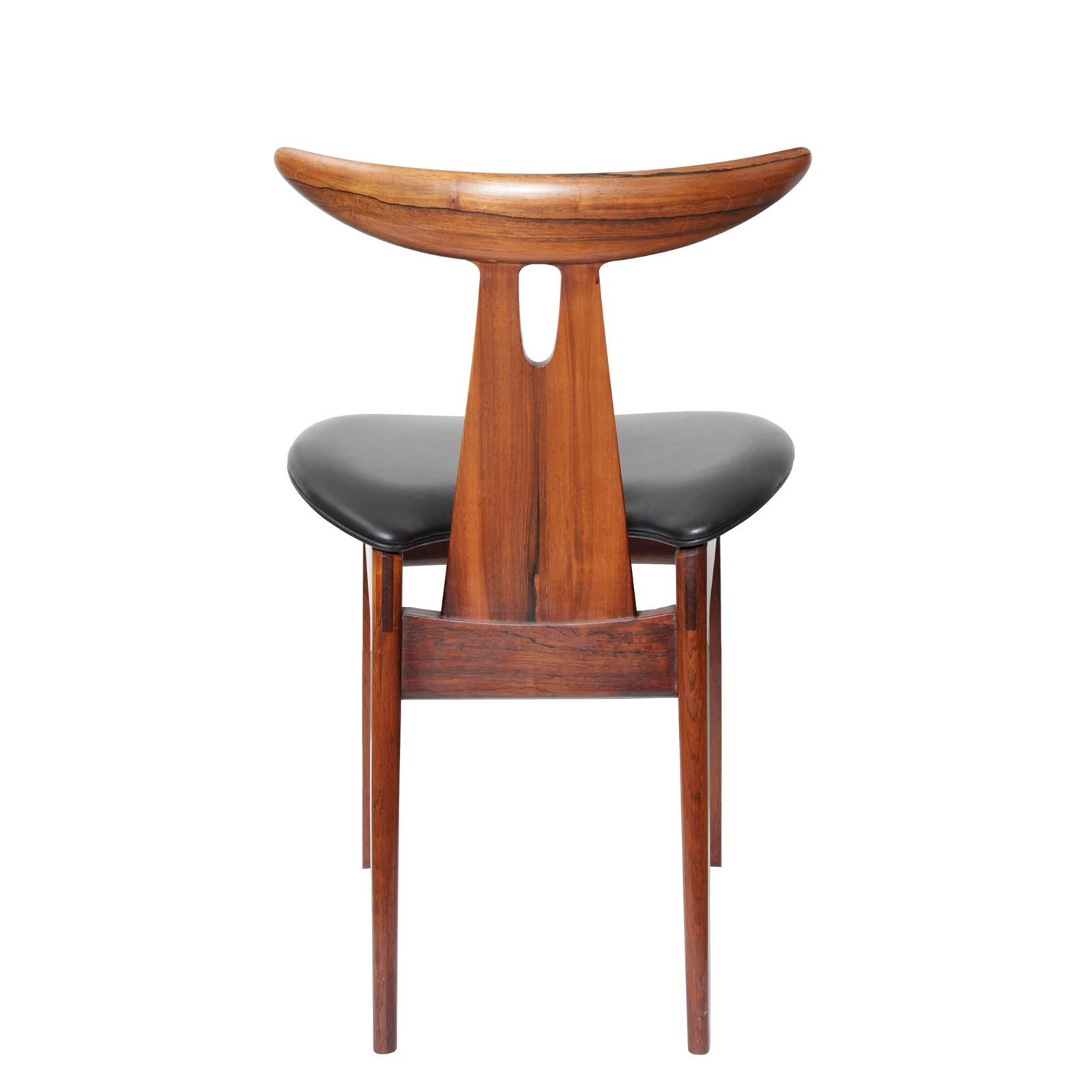 Scandinavian Modern Danish Side Chair in Rosewood by Vilhelm Wohlert