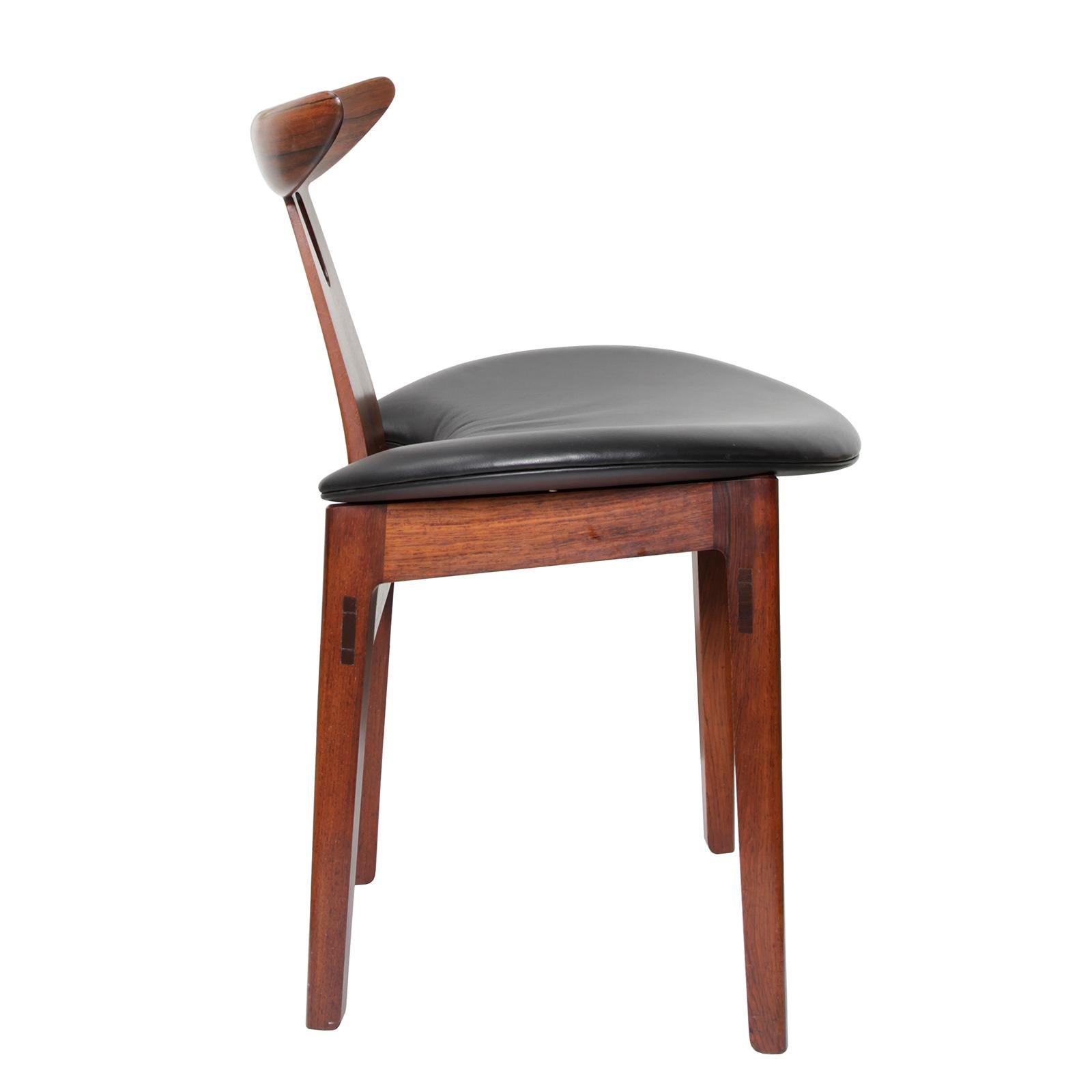 Hand-Crafted Danish Side Chair in Rosewood by Vilhelm Wohlert