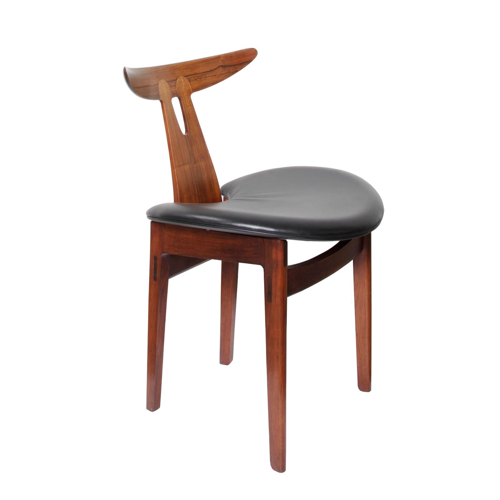 Danish Side Chair in Rosewood by Vilhelm Wohlert In Good Condition In Copenhagen, DK