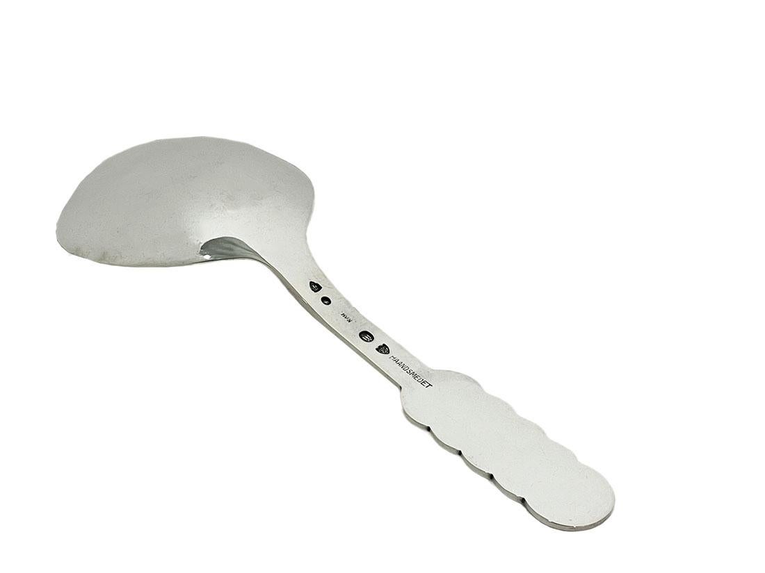 Danish Silver Serving Spoon, 1932 For Sale 1