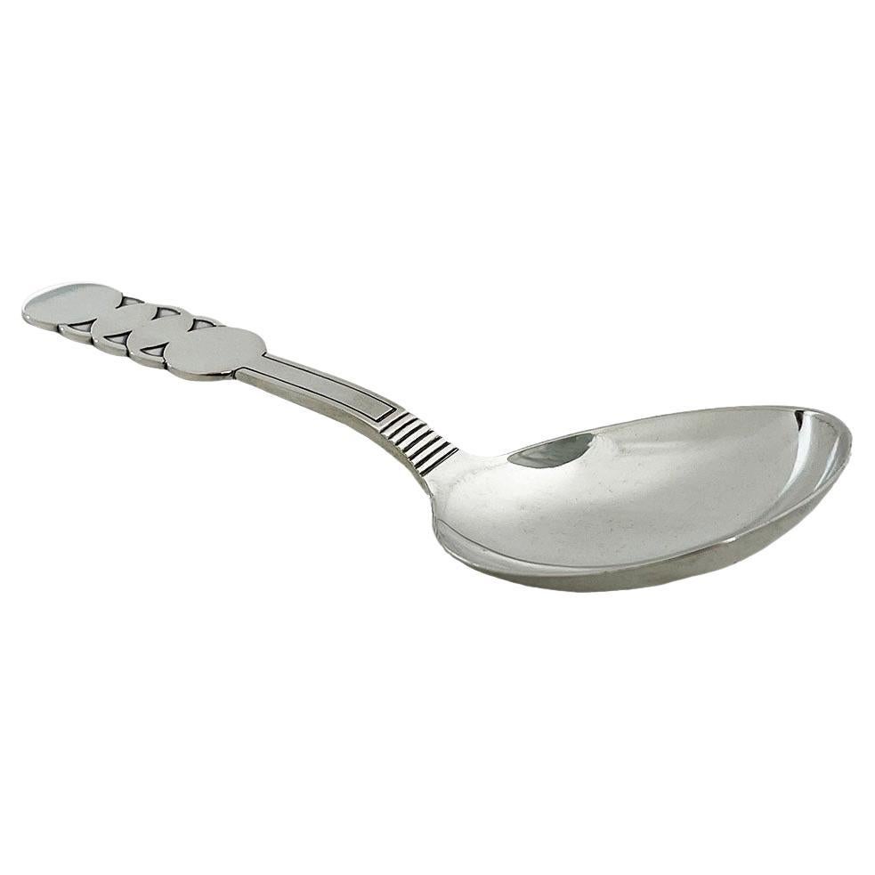 Danish Silver Serving Spoon, 1932 For Sale