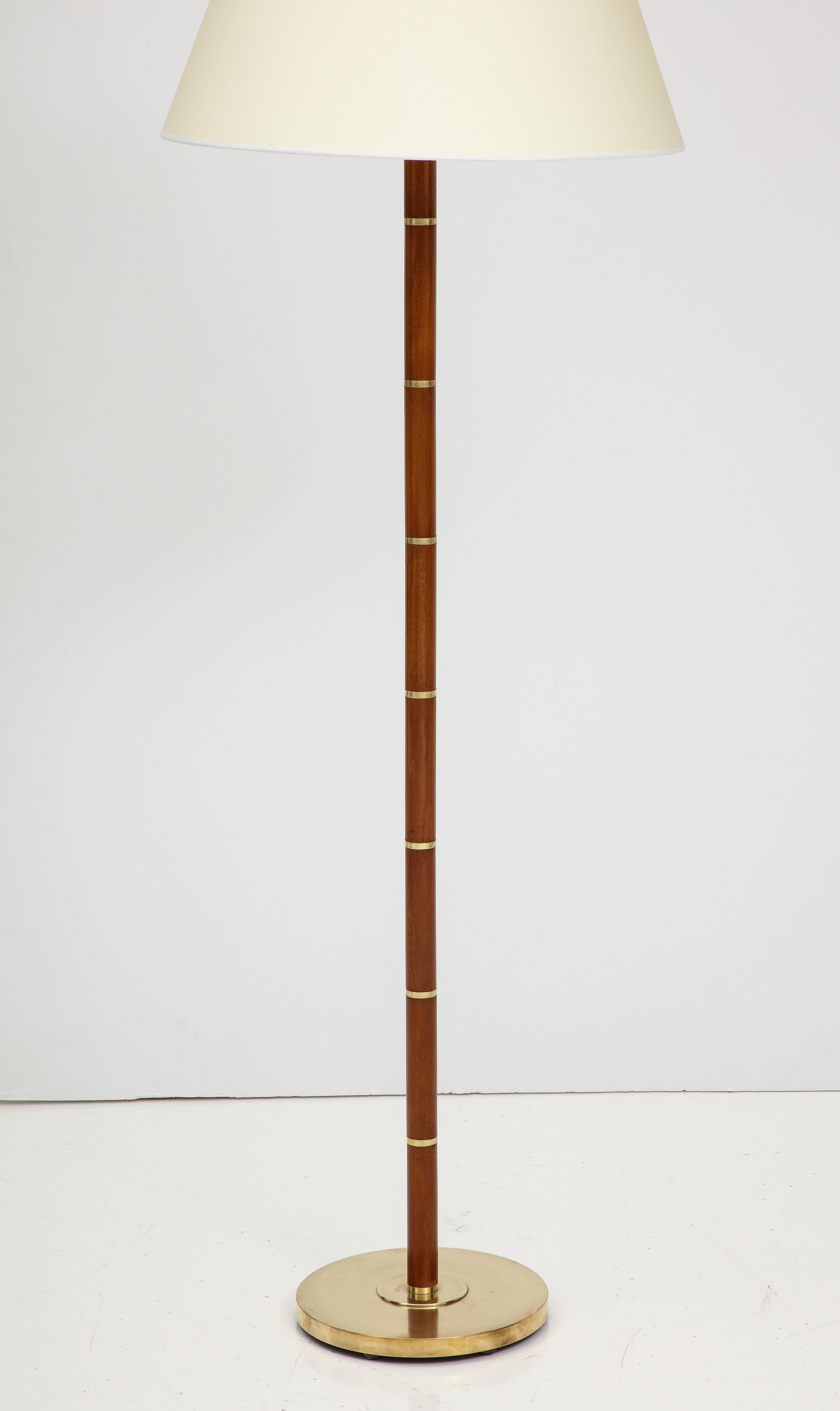 Danish Teak & Brass Floor Lamp, Circa 1960 5