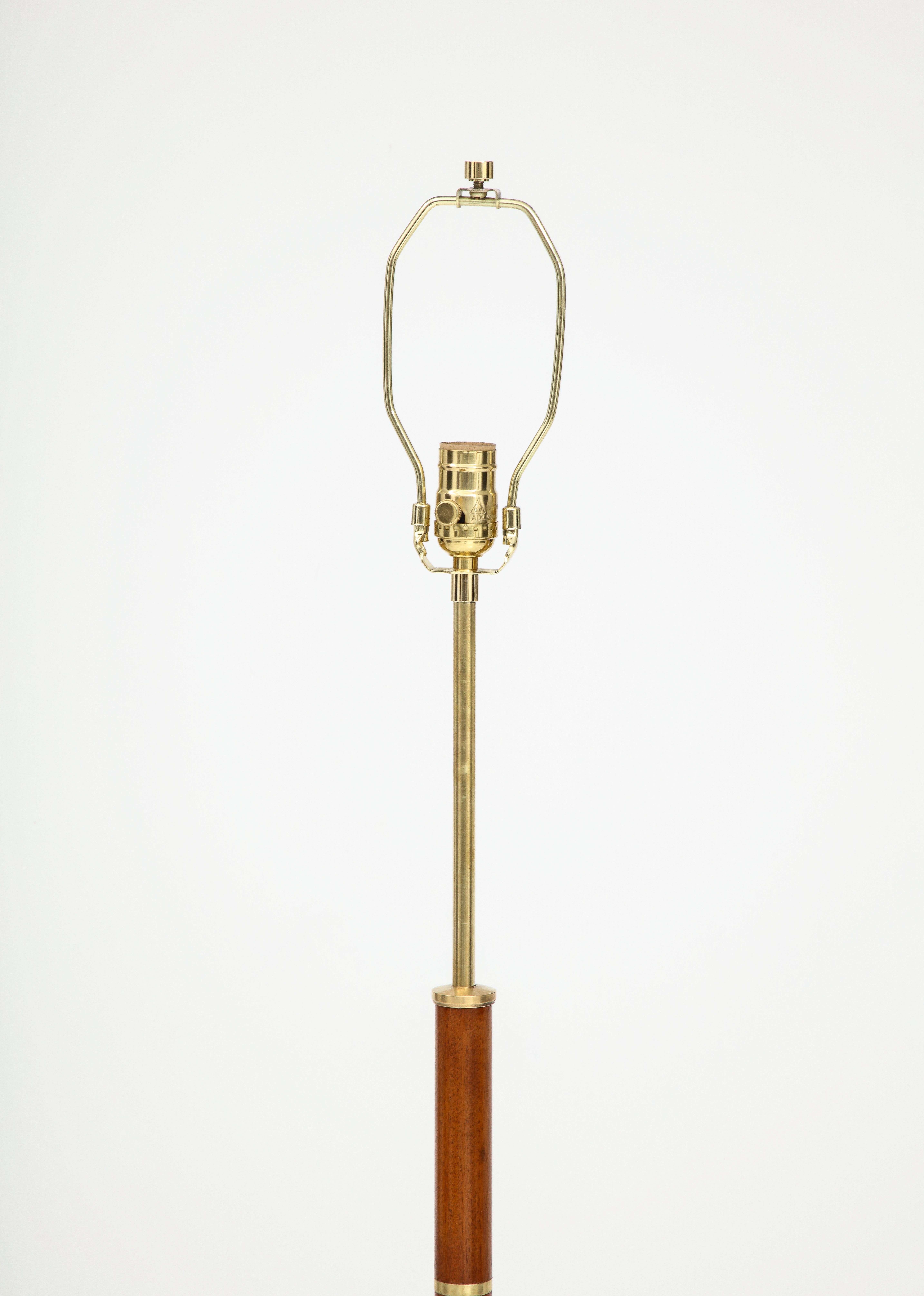 Danish Teak & Brass Floor Lamp, Circa 1960 9