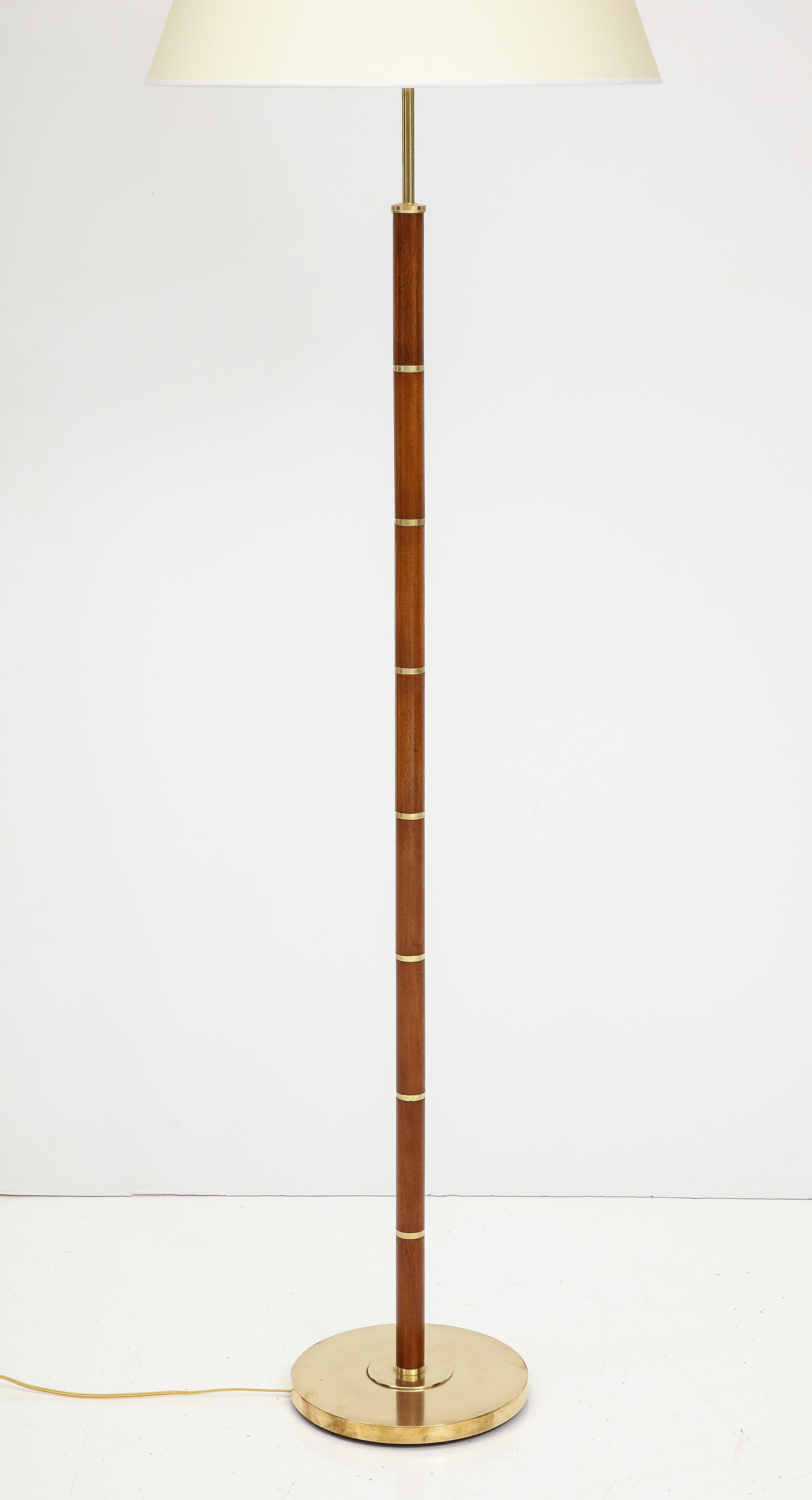 Danish Teak & Brass Floor Lamp, Circa 1960 3