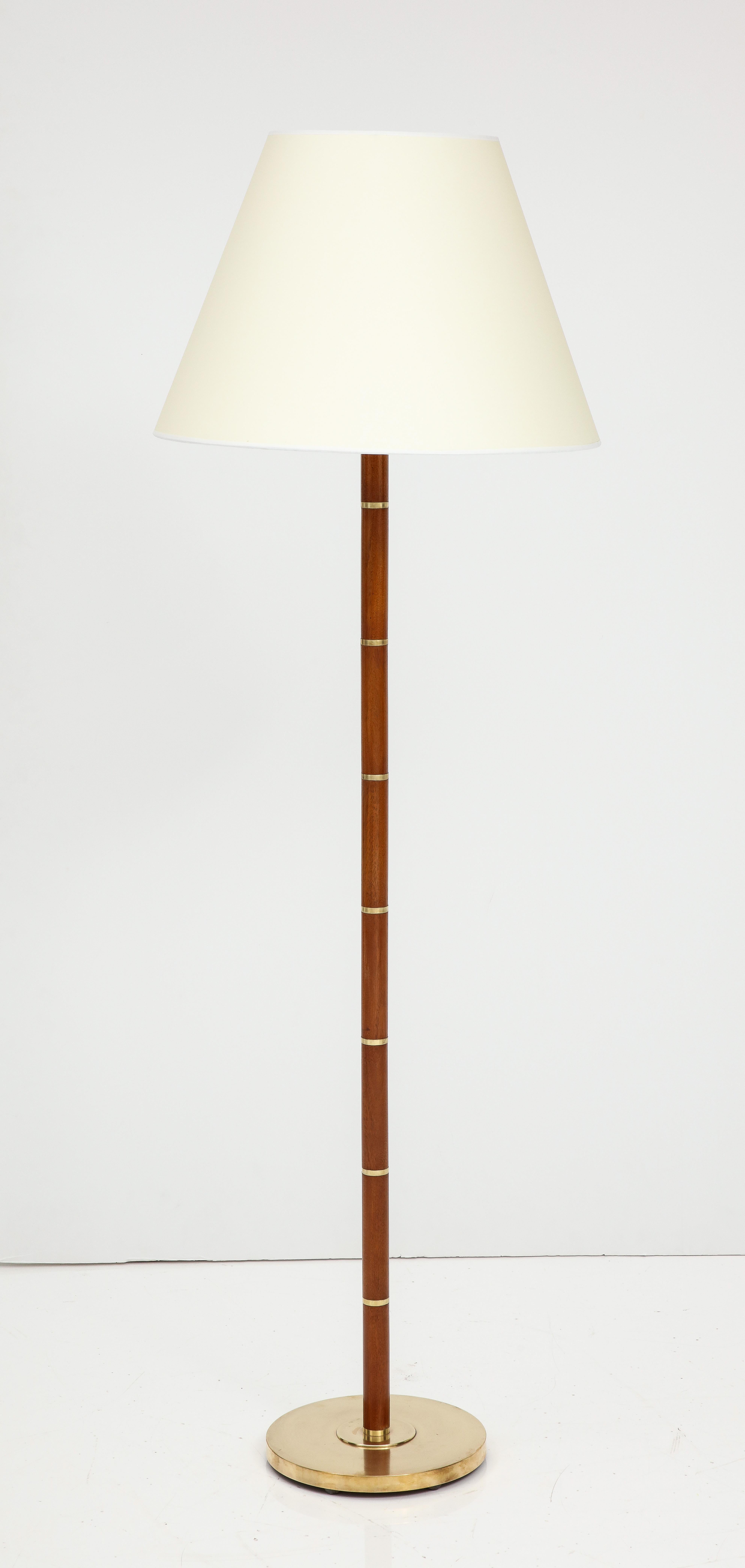 Danish Teak & Brass Floor Lamp, Circa 1960 4