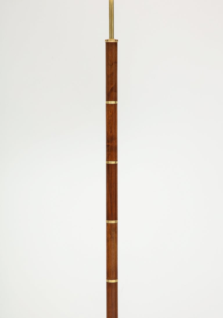 Danish Teak and Brass Floor Lamp, Circa 1960s For Sale at 1stDibs