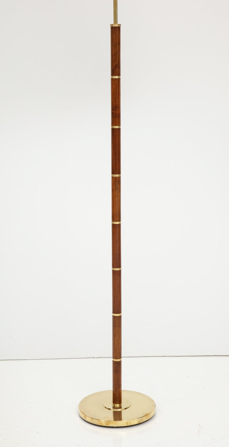 Danish Teak and Brass Floor Lamp, Circa 1960s For Sale at 1stDibs