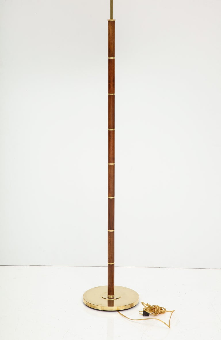 Danish Teak and Brass Floor Lamp, Circa 1960s For Sale at 1stDibs