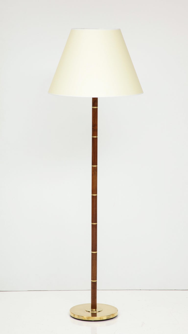 Danish Teak and Brass Floor Lamp, Circa 1960s For Sale at 1stDibs