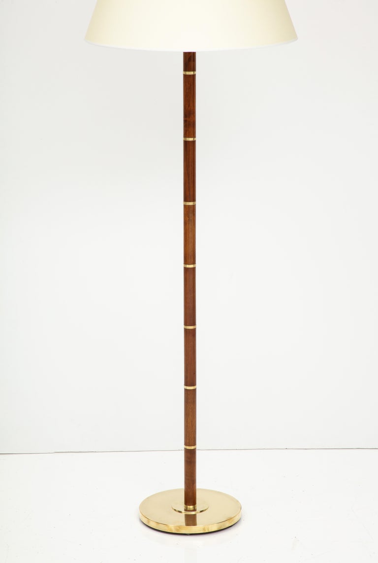 Danish Teak and Brass Floor Lamp, Circa 1960s For Sale at 1stDibs