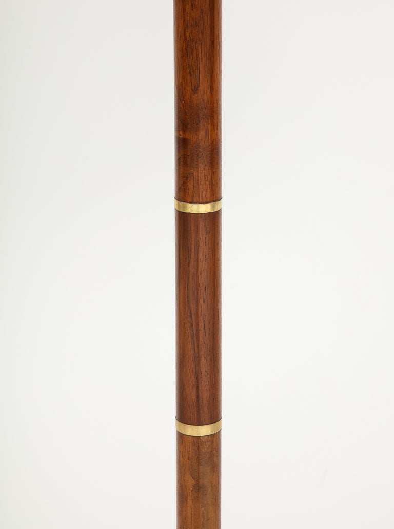 Danish Teak and Brass Floor Lamp, Circa 1960s For Sale at 1stDibs