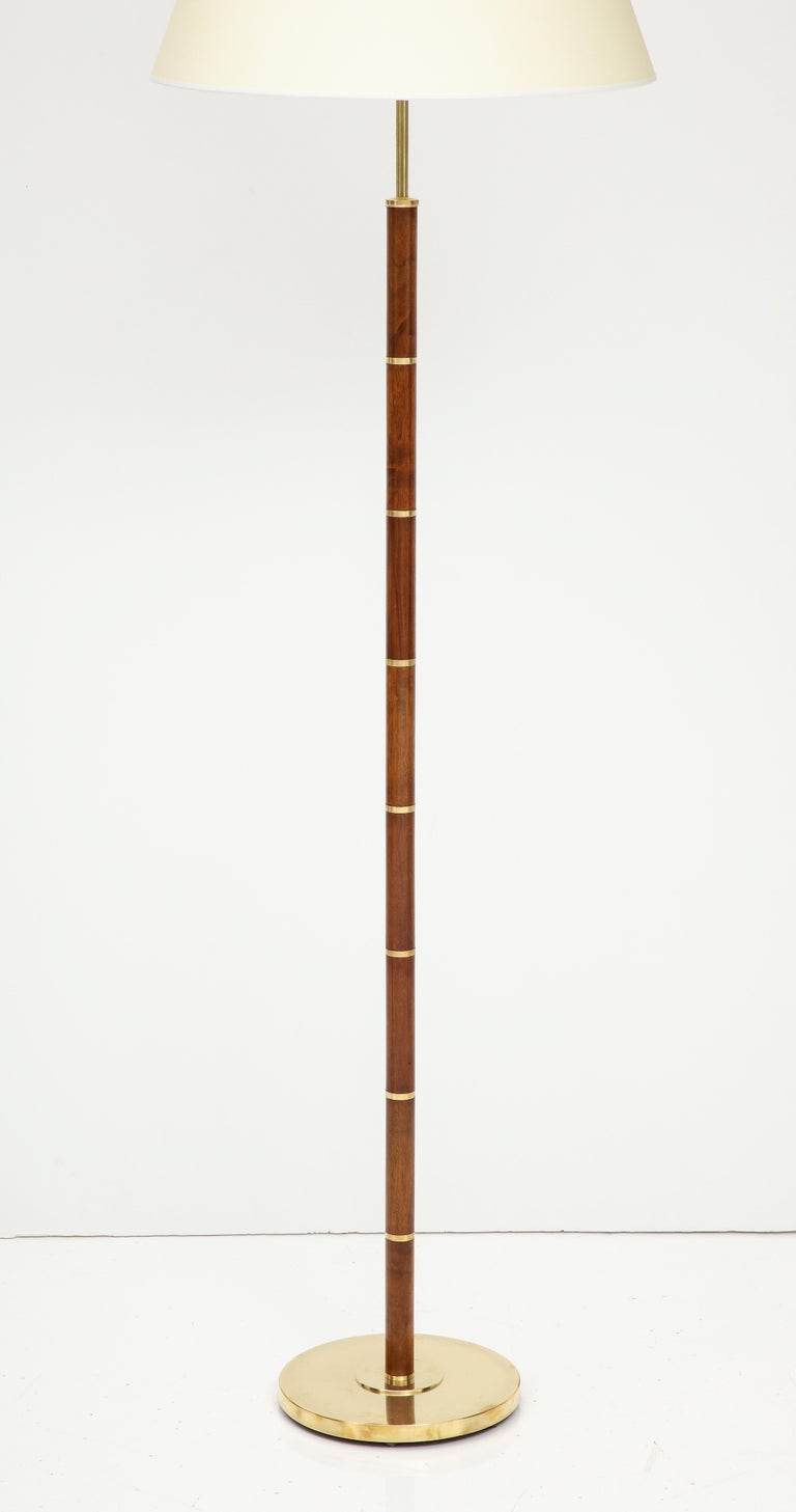 Danish Teak and Brass Floor Lamp, Circa 1960s For Sale at 1stDibs