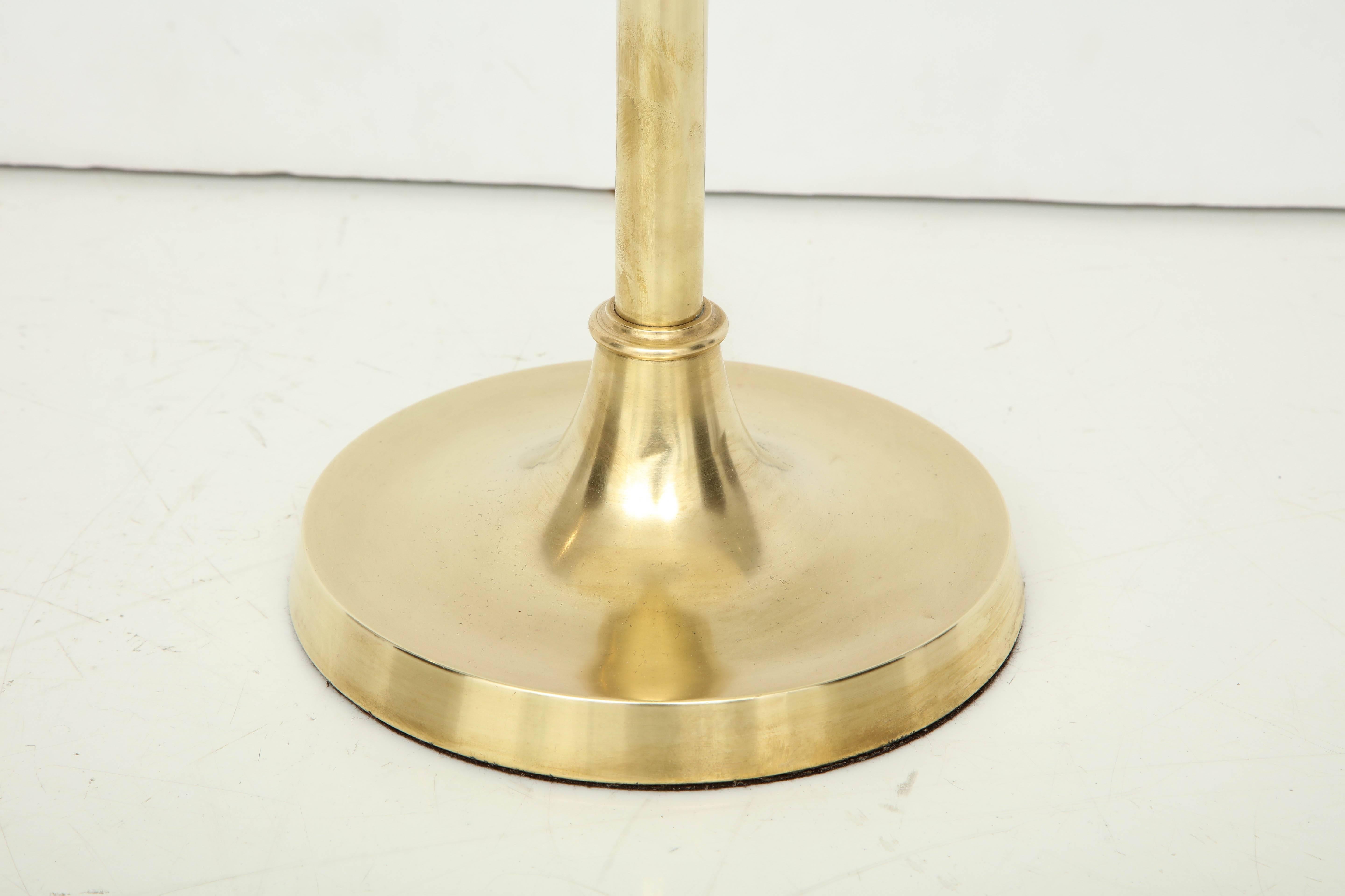 Art Deco Danish Telescopic Brass Table or Floor Lamp, circa 1940s For Sale