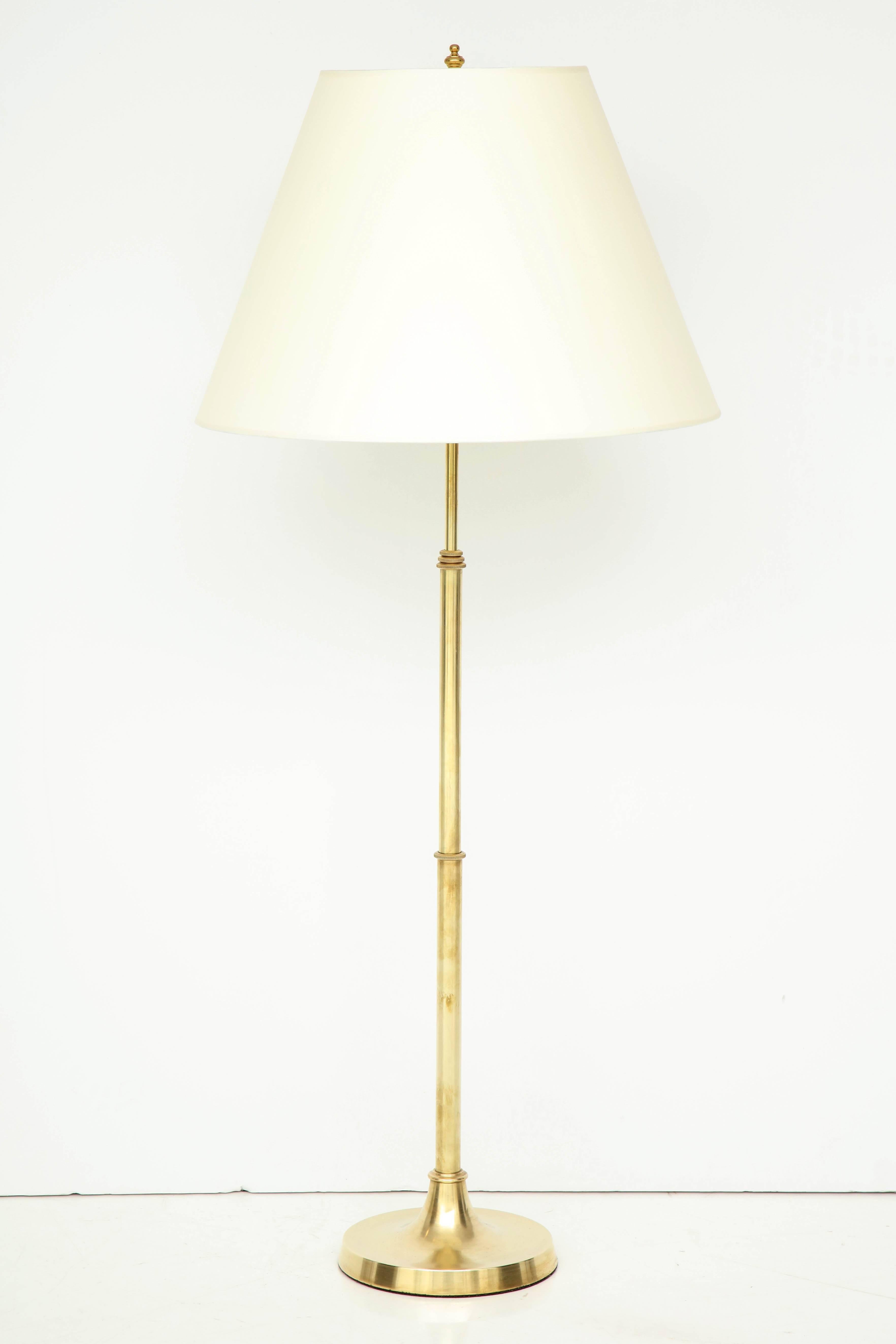 Lampe de table ou lampadaire télescopique danoise en laiton, vers les années 1940 en vente 2