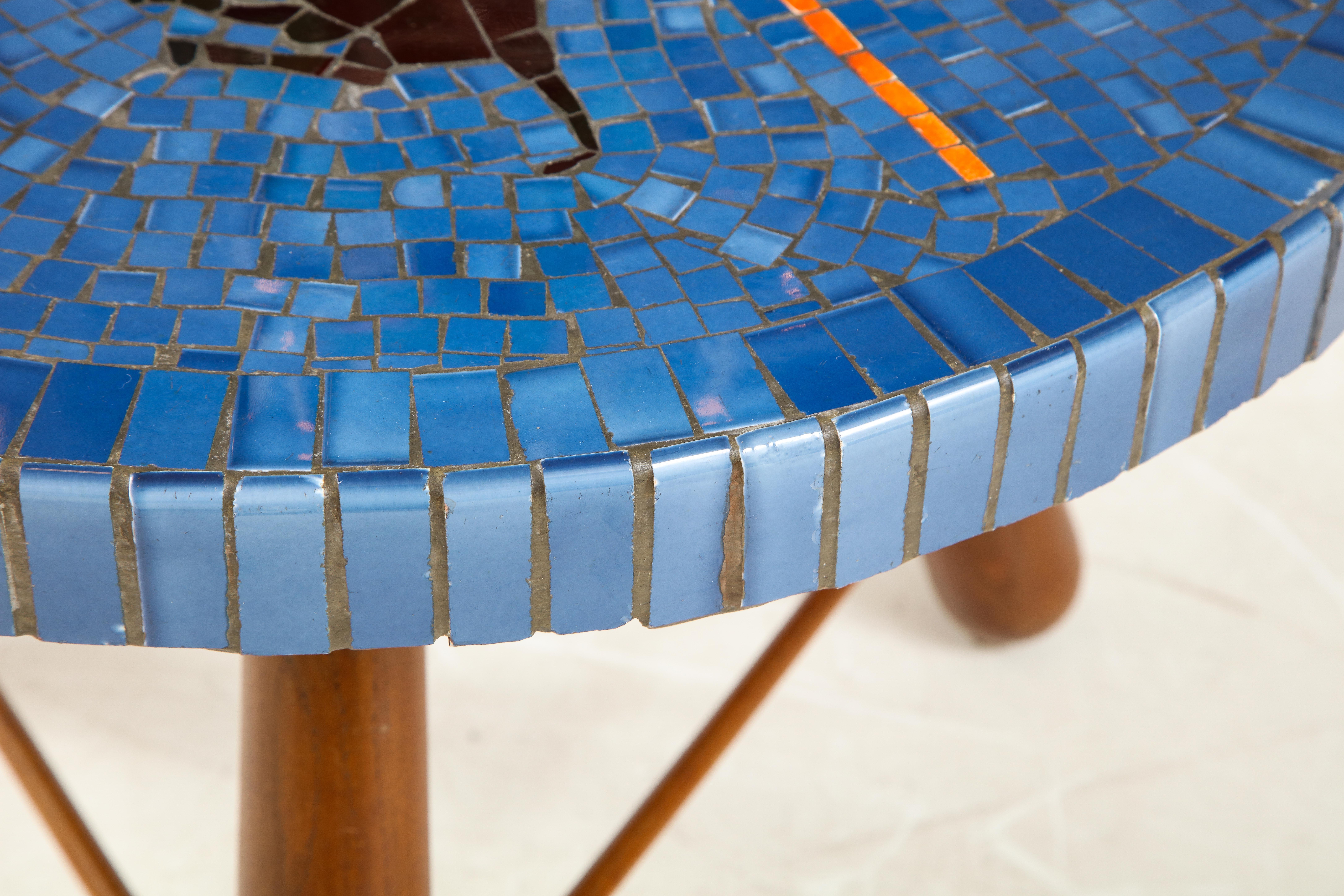 Danish Tile Top and Oak Side Table, attributed to Otto Færge, Circa 1940-1950 12