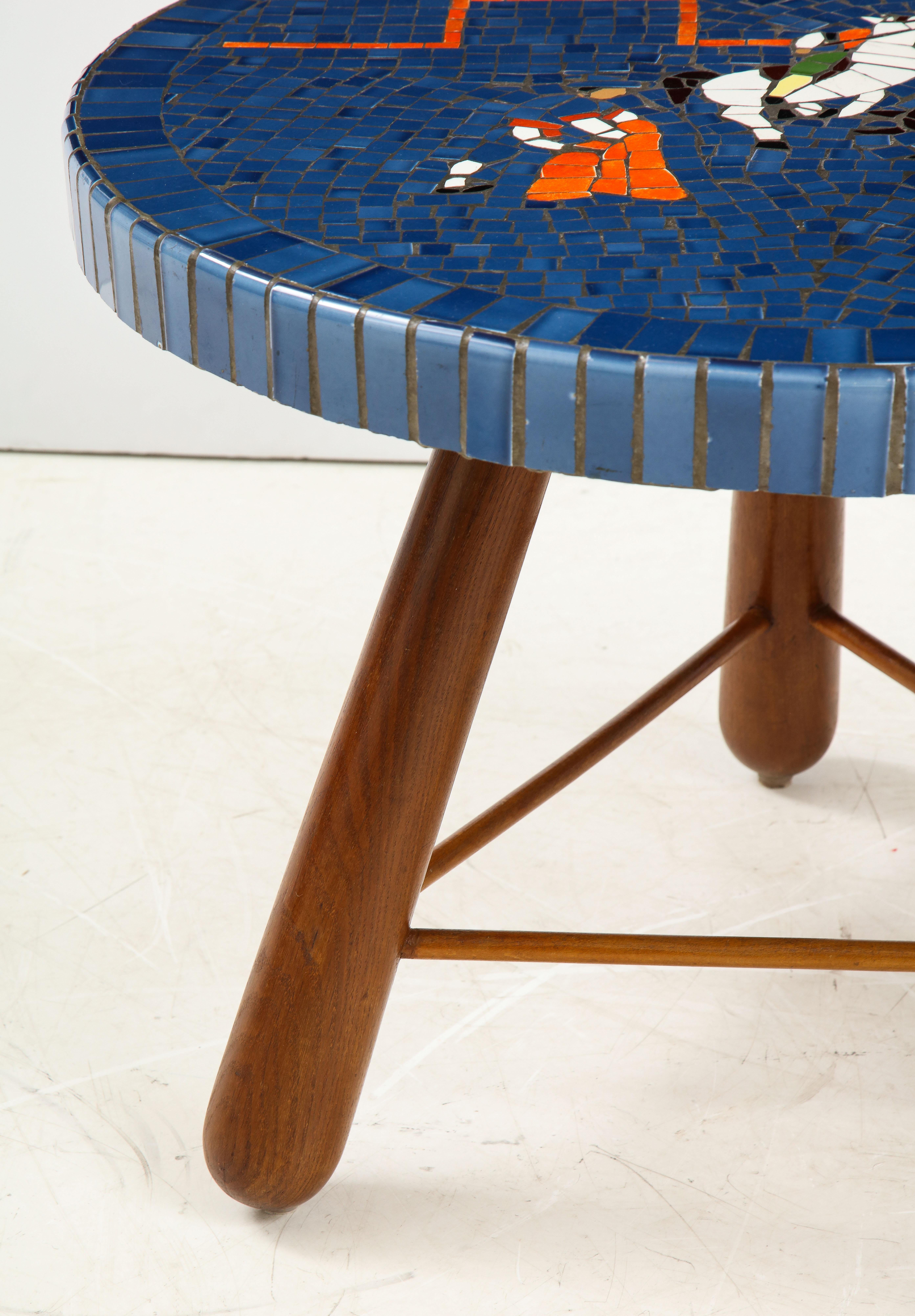 Danish Tile Top and Oak Side Table, attributed to Otto Færge, Circa 1940-1950 2