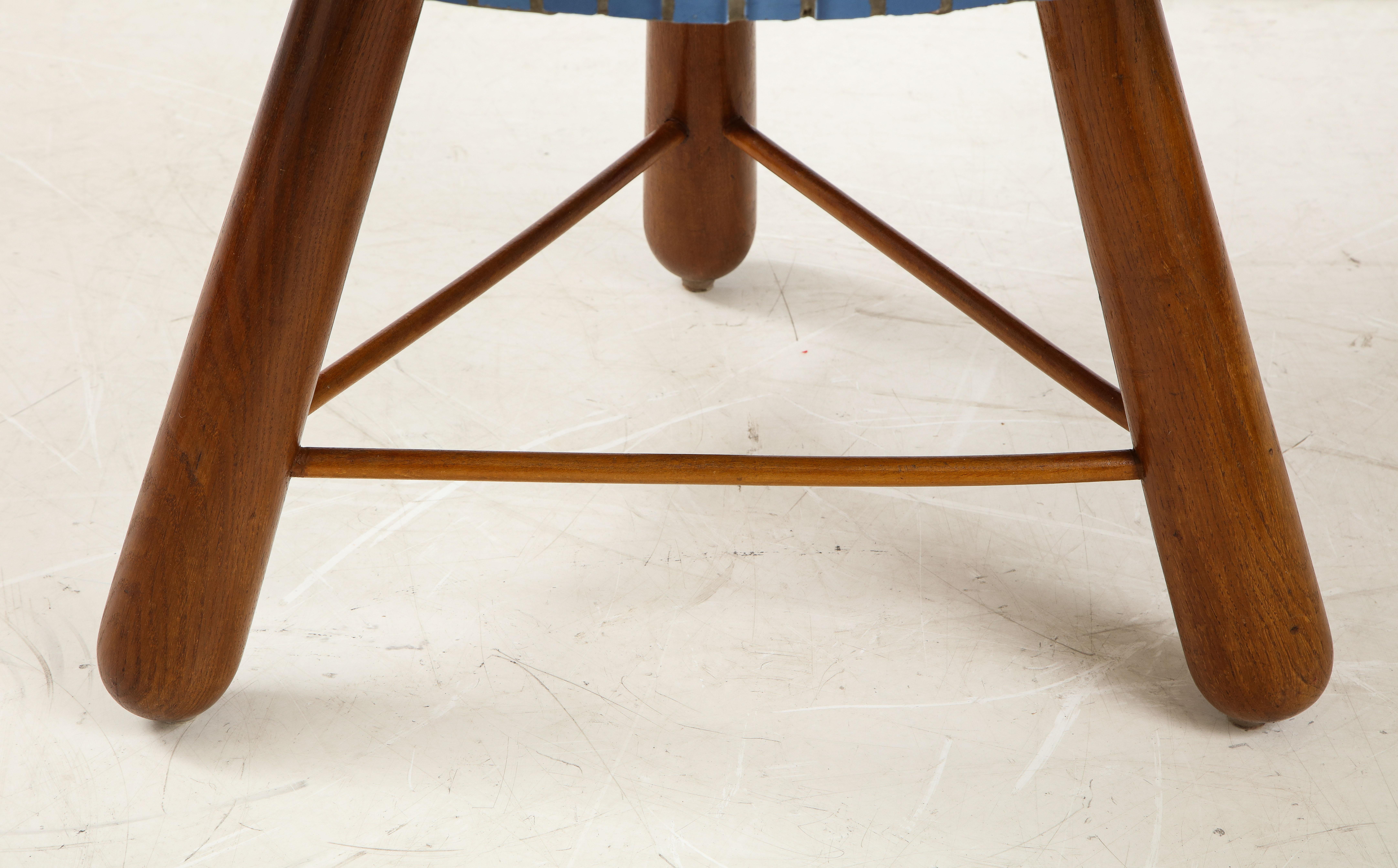 Danish Tile Top and Oak Side Table, attributed to Otto Færge, Circa 1940-1950 3