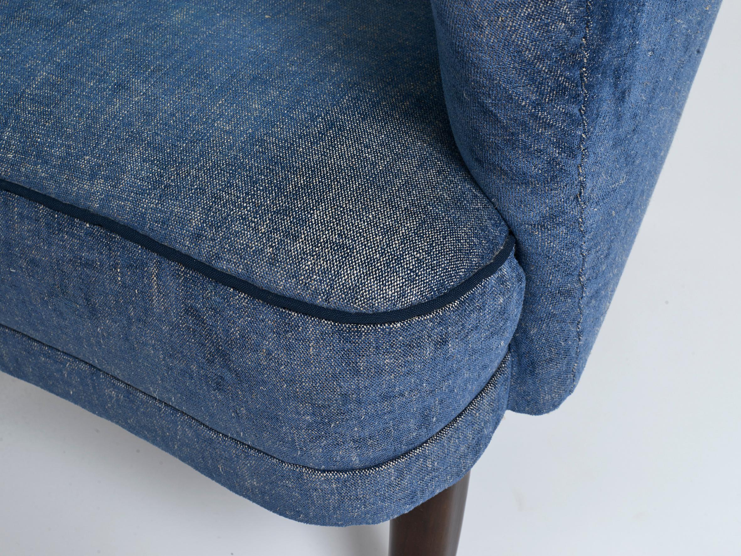 Danish Upholstered Armchair, circa 1940s For Sale 6