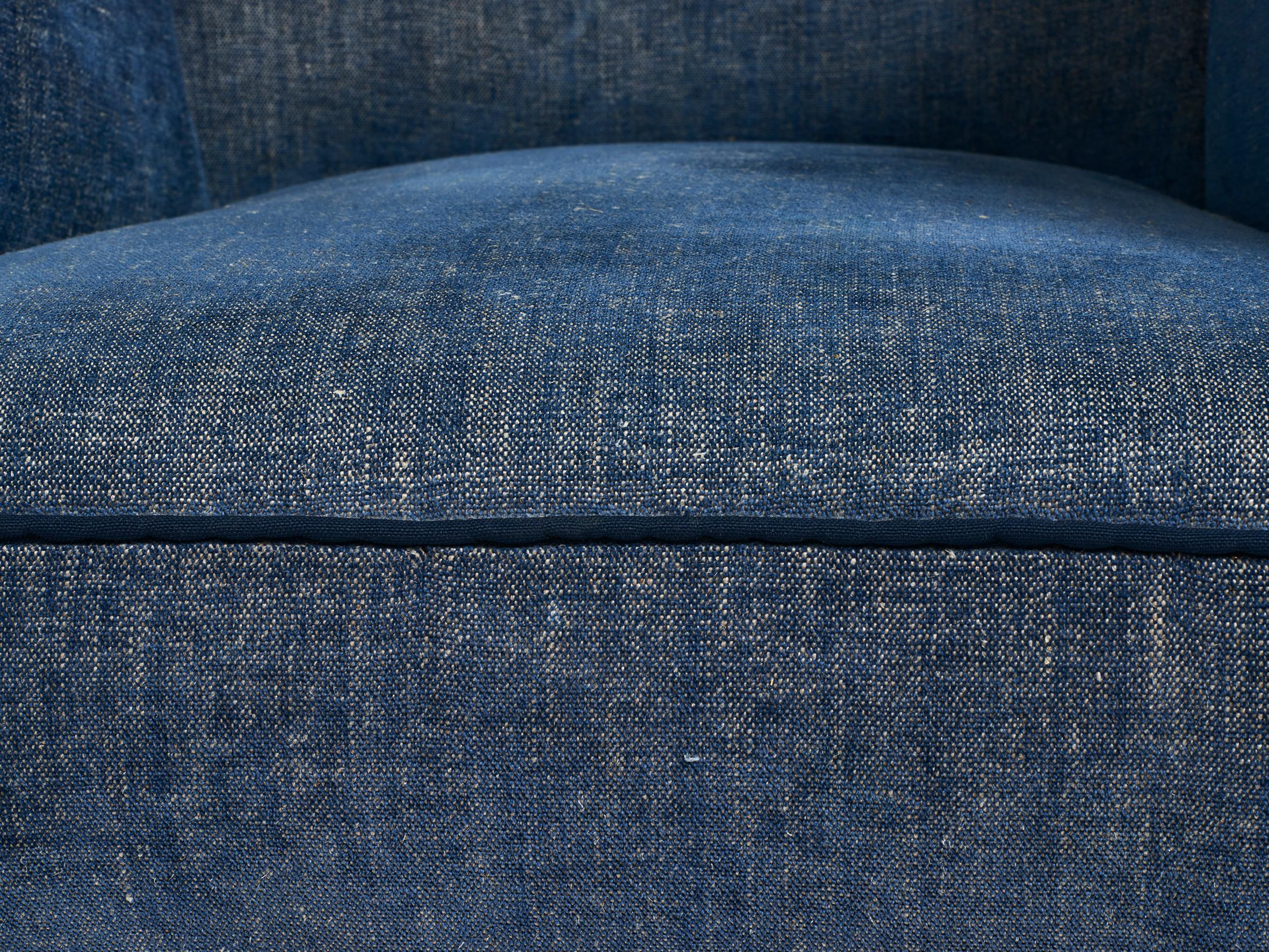 Danish Upholstered Armchair, circa 1940s For Sale 2