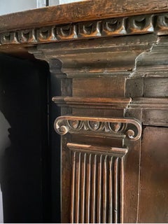 A Dark Walnut Single-door Cabinet, Italian 17th Century