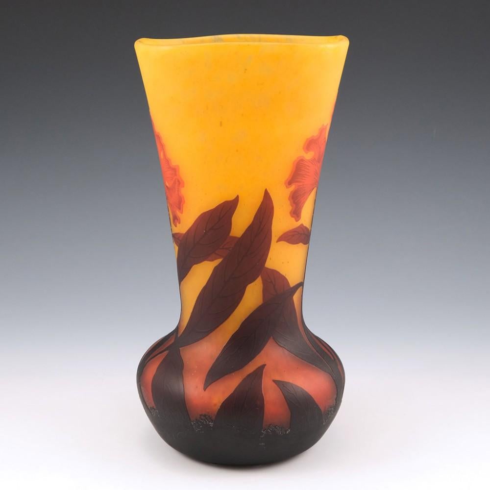 20th Century A Daum Vase With Bearded Irises, c1910