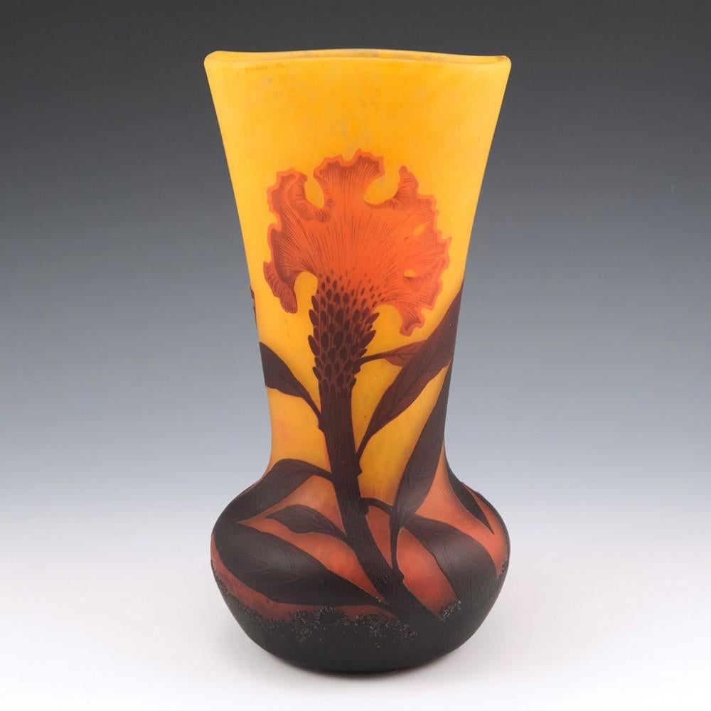 Glass A Daum Vase With Bearded Irises, c1910