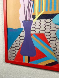 'Interior Scene with Ocean View', by A. David Crown, Acrylic on Canvas Painting