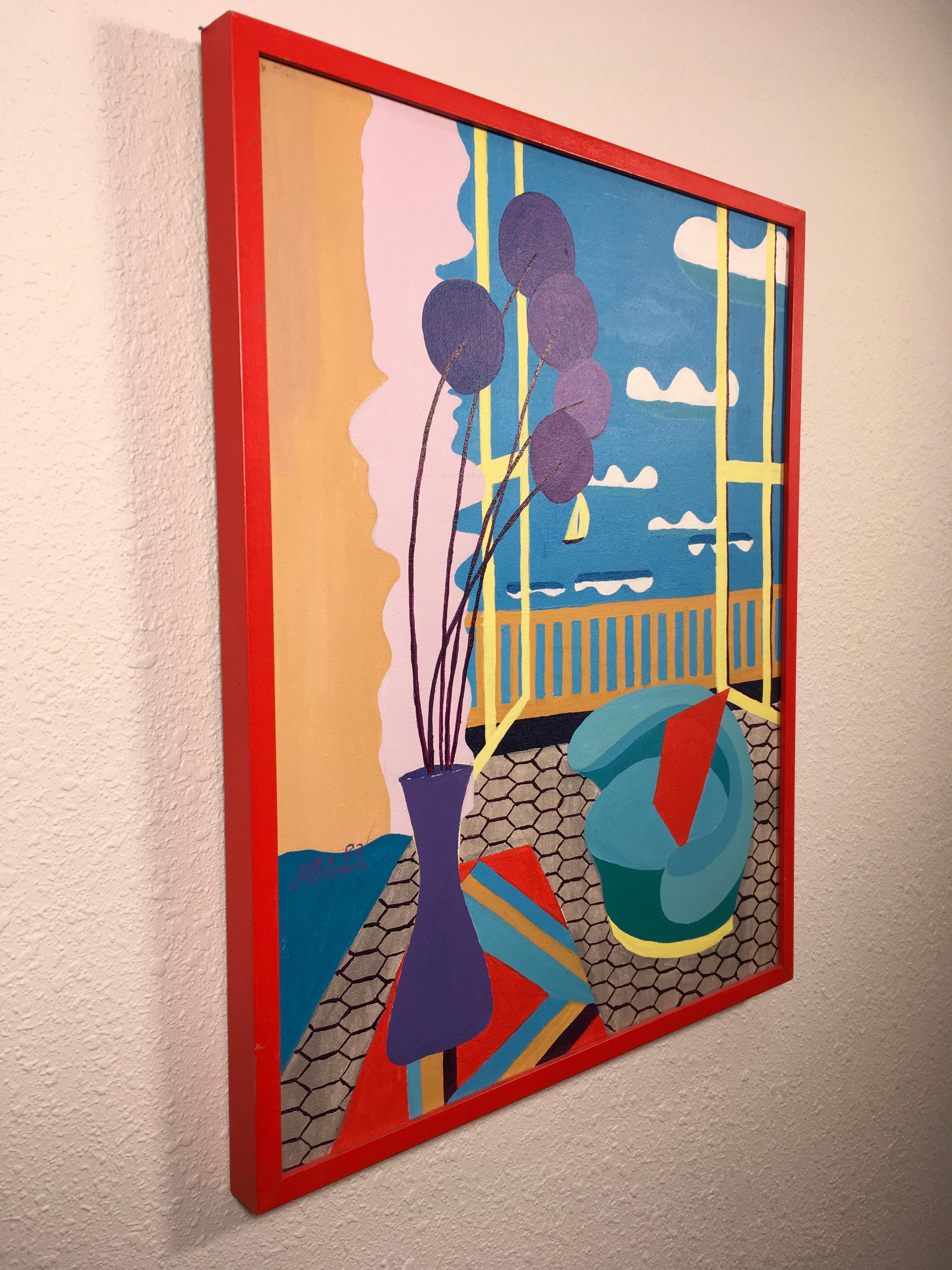 „Eingangsszene mit Meeresansicht“, von A. David Crown, Gemälde in Acryl auf Leinwand im Angebot 6
