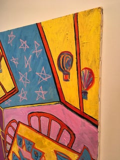 'Still Life & Interior with Windows', by David Crown, Acrylic on Canvas