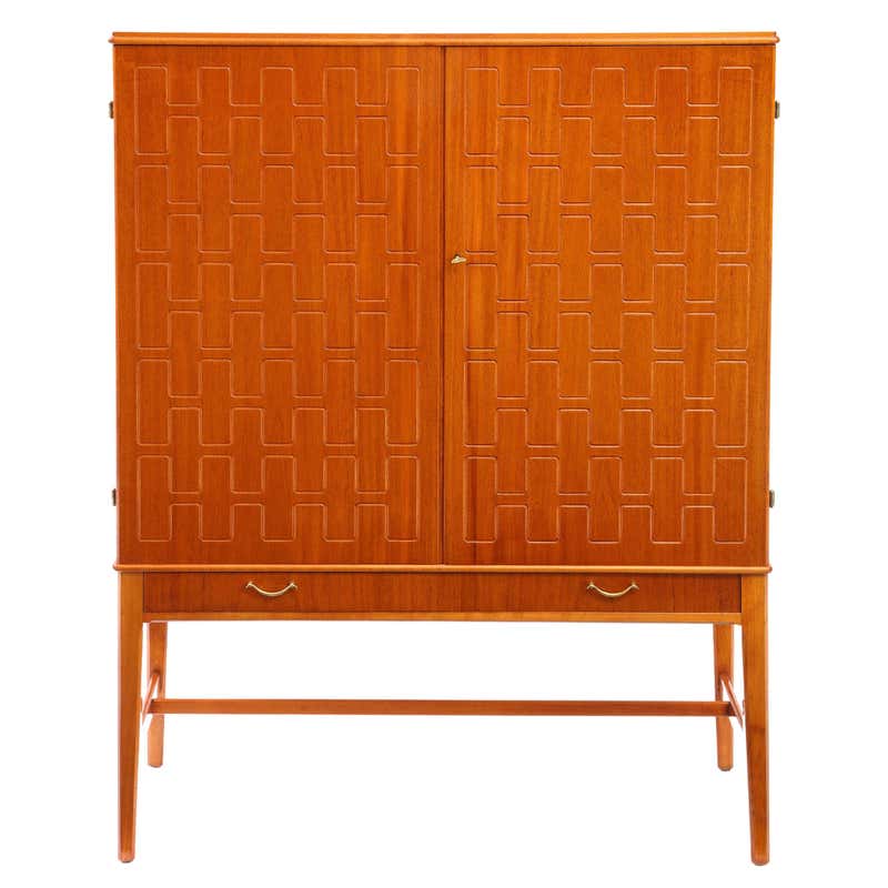 David Rosén Teak and Mahogny Cabinet, circa 1950s For Sale at 1stDibs