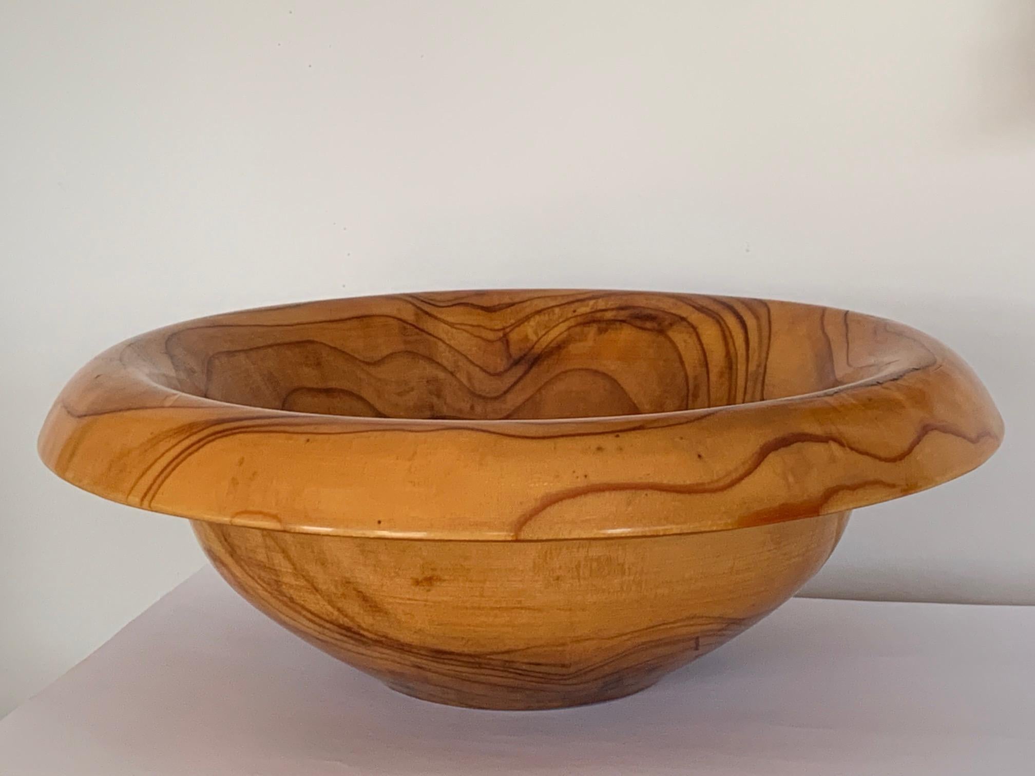 A rare form bowl by Ed Moultrop, circa 1970s. Etched on base 