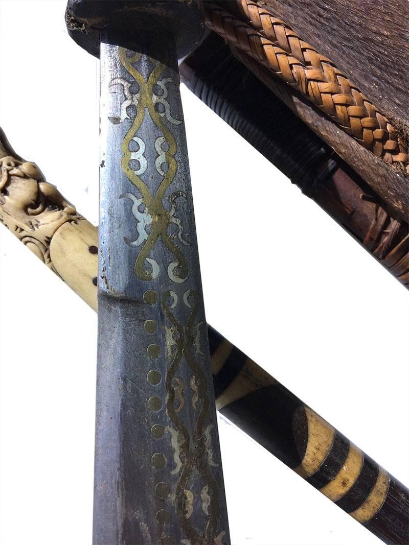 19th Century Dayak Mandau Traditional Weapon of Borneo Indonesia