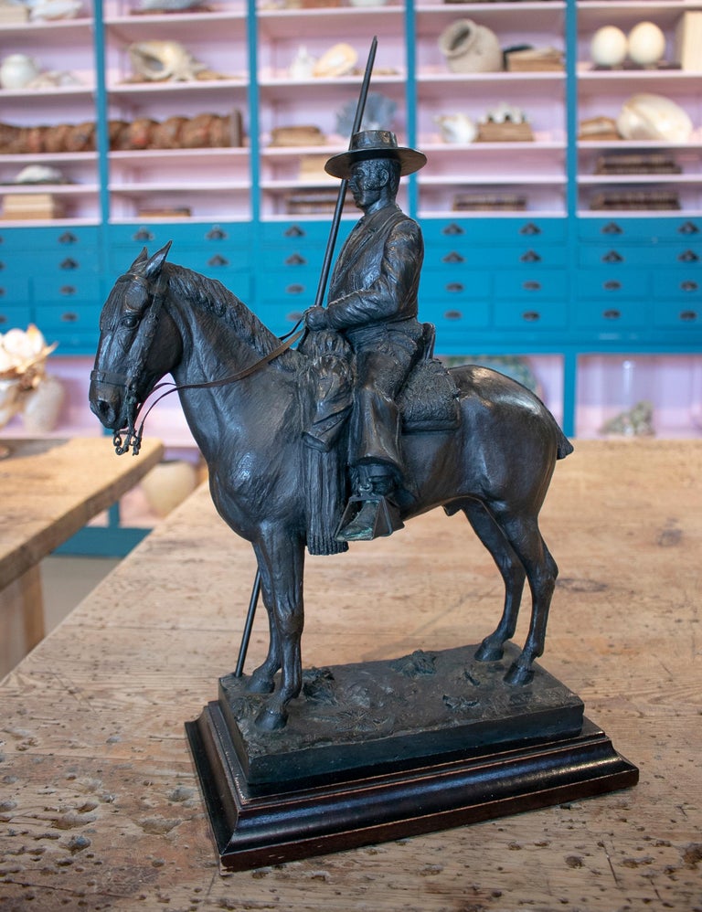 A. de la Peña Spanish Bronze "Picador" Bullfighter Figure Numbered 11/