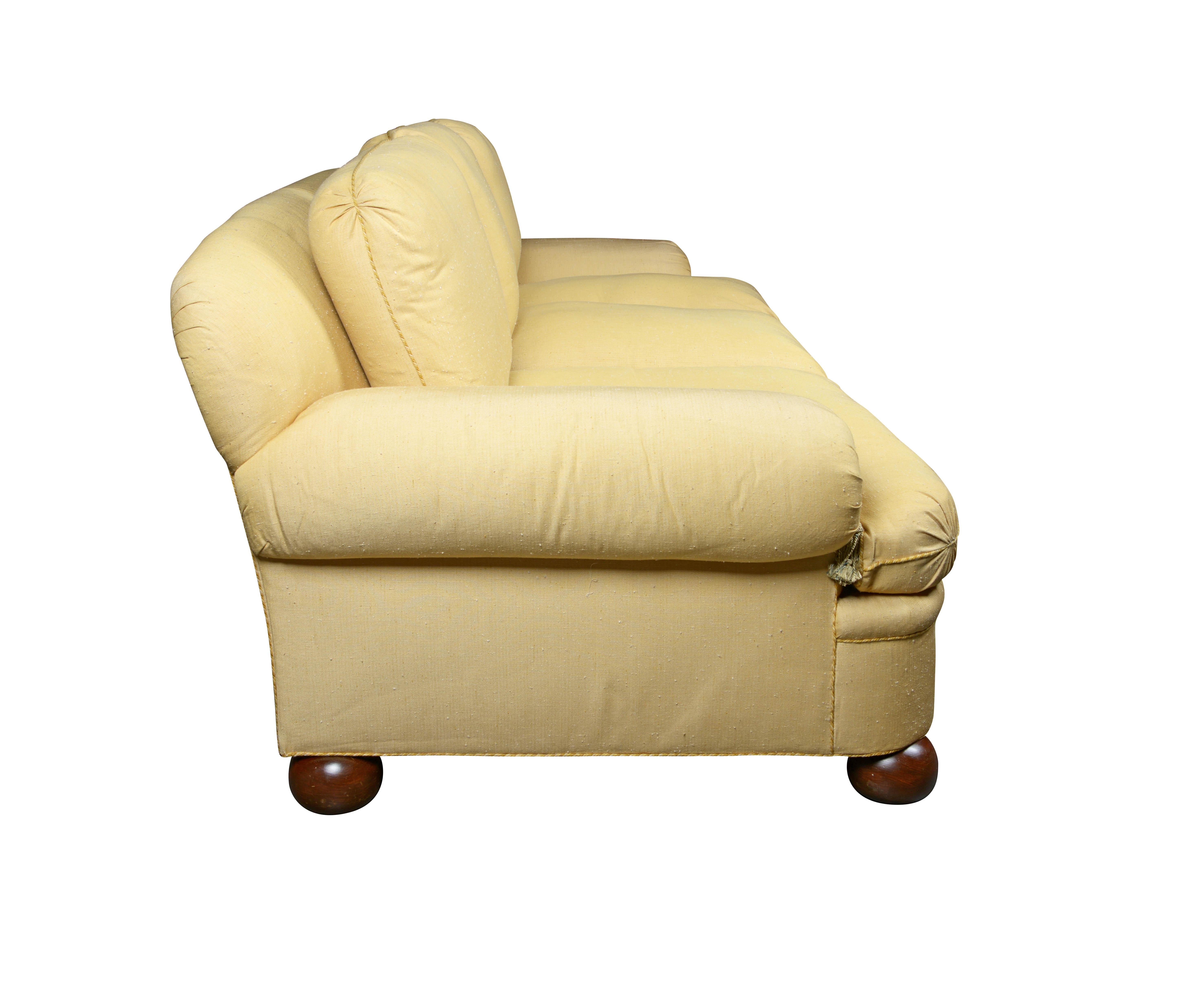 pale yellow sofa