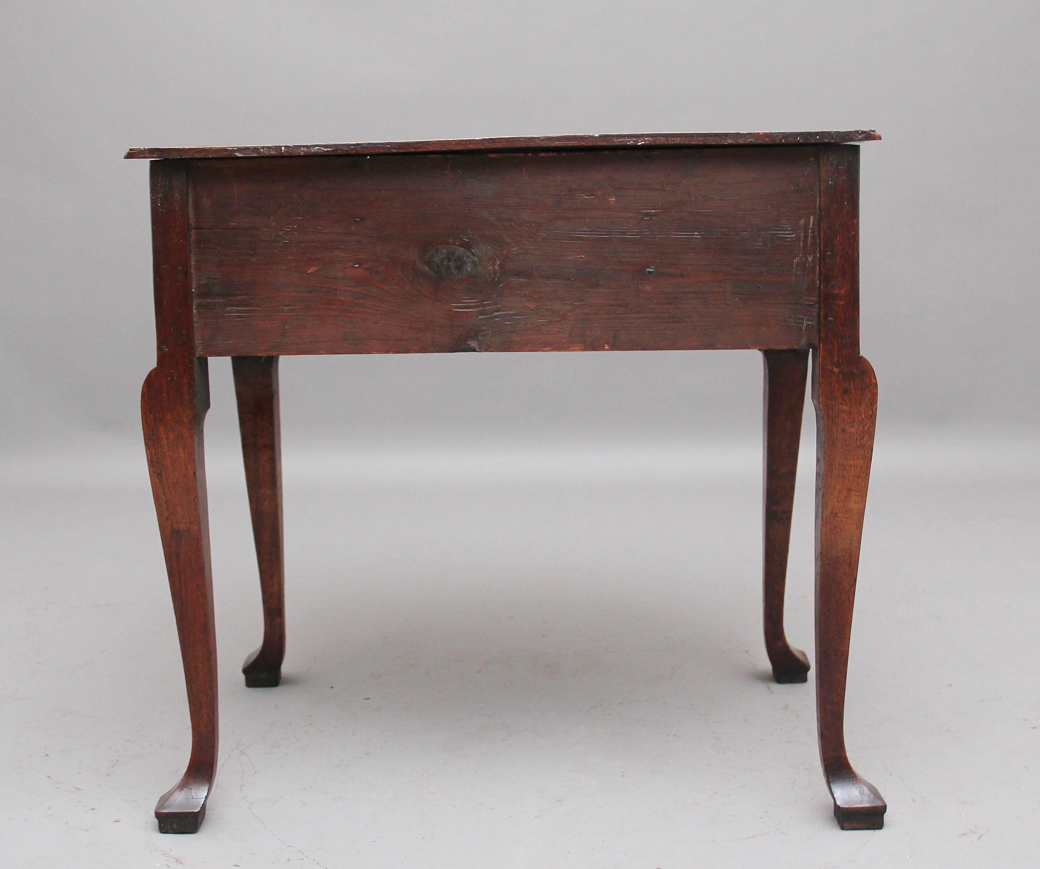 Late 18th Century Decorative 18th Century Oak Lowboy For Sale