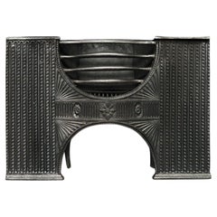 Antique A Decorative Cast Iron Hour-Glass Hob Grate