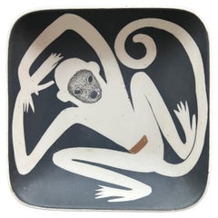 A Decorative Ceramic Plate By Wayland Gregory Ca' 1960's