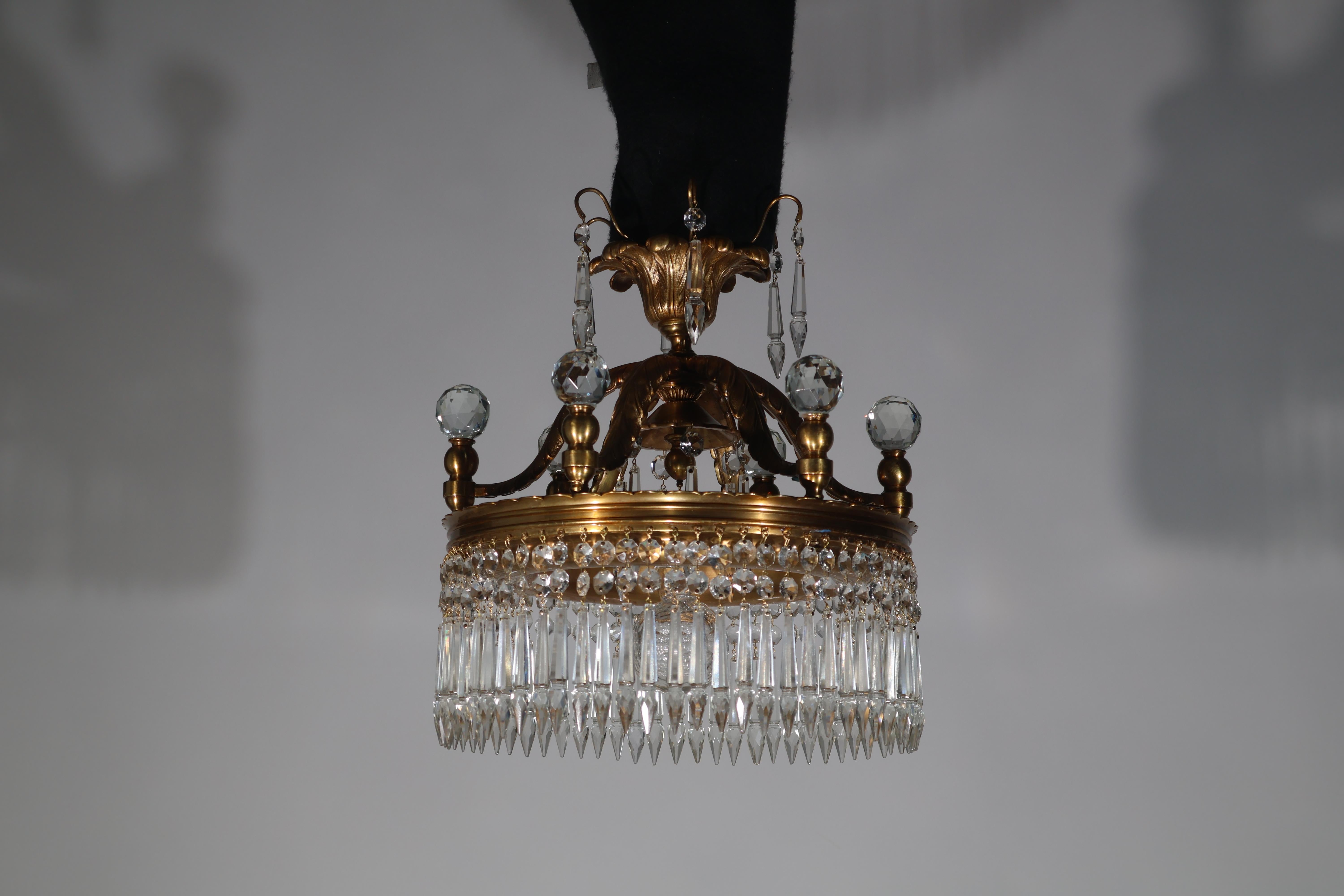 A Decorative Chandelier for indirect light in the Louis XVI style. For Sale 5