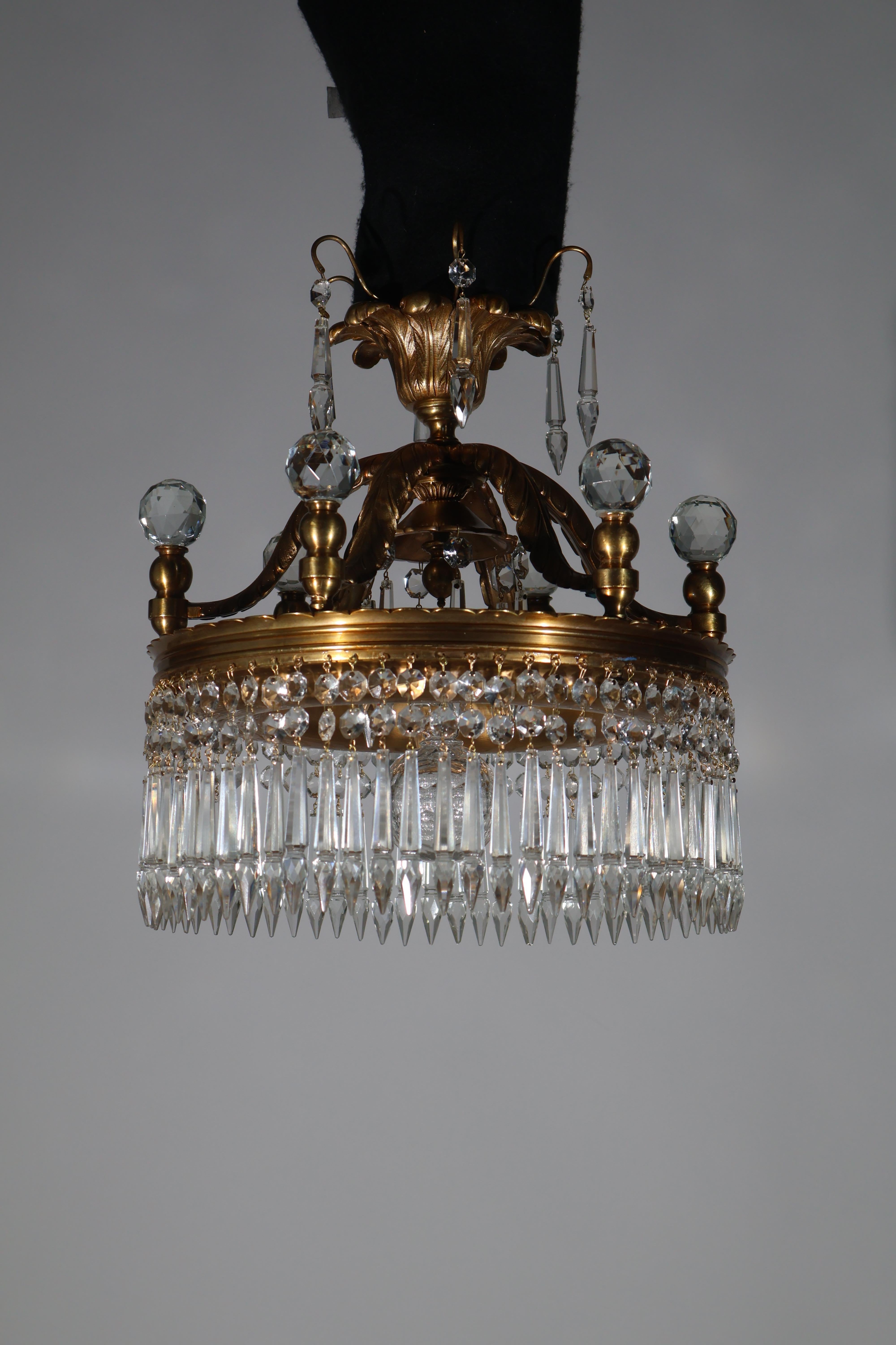 A Decorative Chandelier for indirect light in the Louis XVI style. For Sale 6