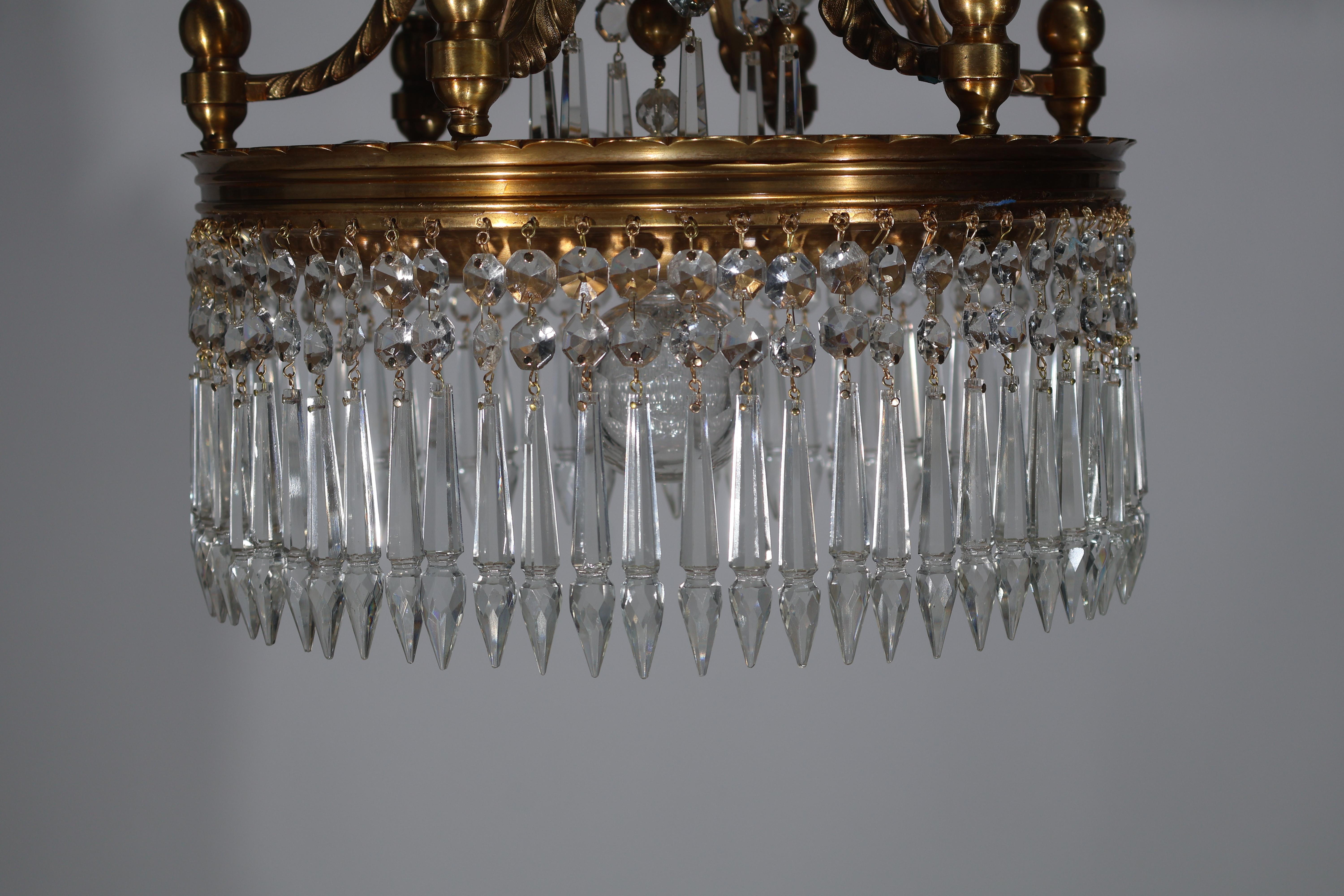 A Decorative Chandelier for indirect light in the Louis XVI style. For Sale 2